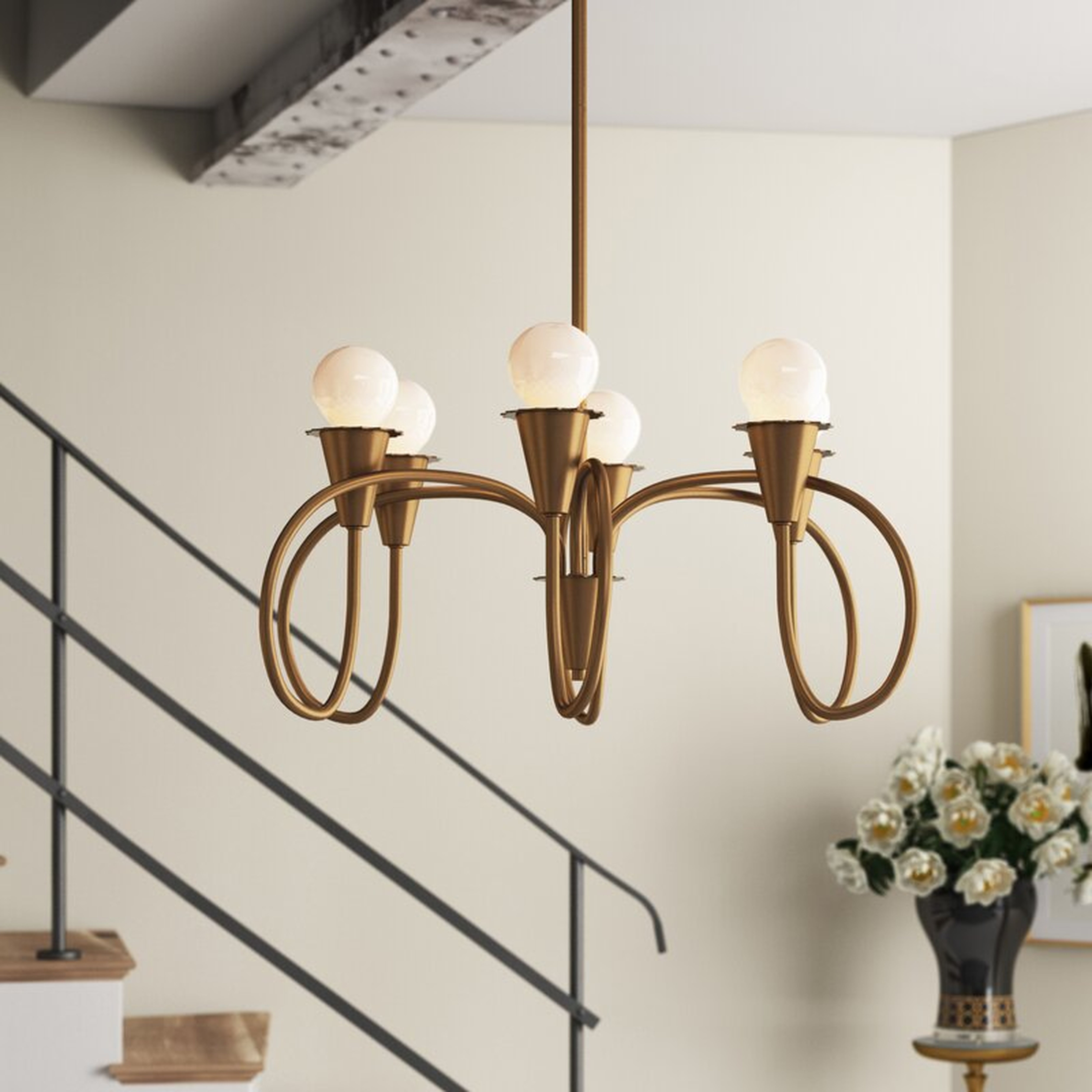 6 - Light Shaded Shaded Chandelier - Perigold