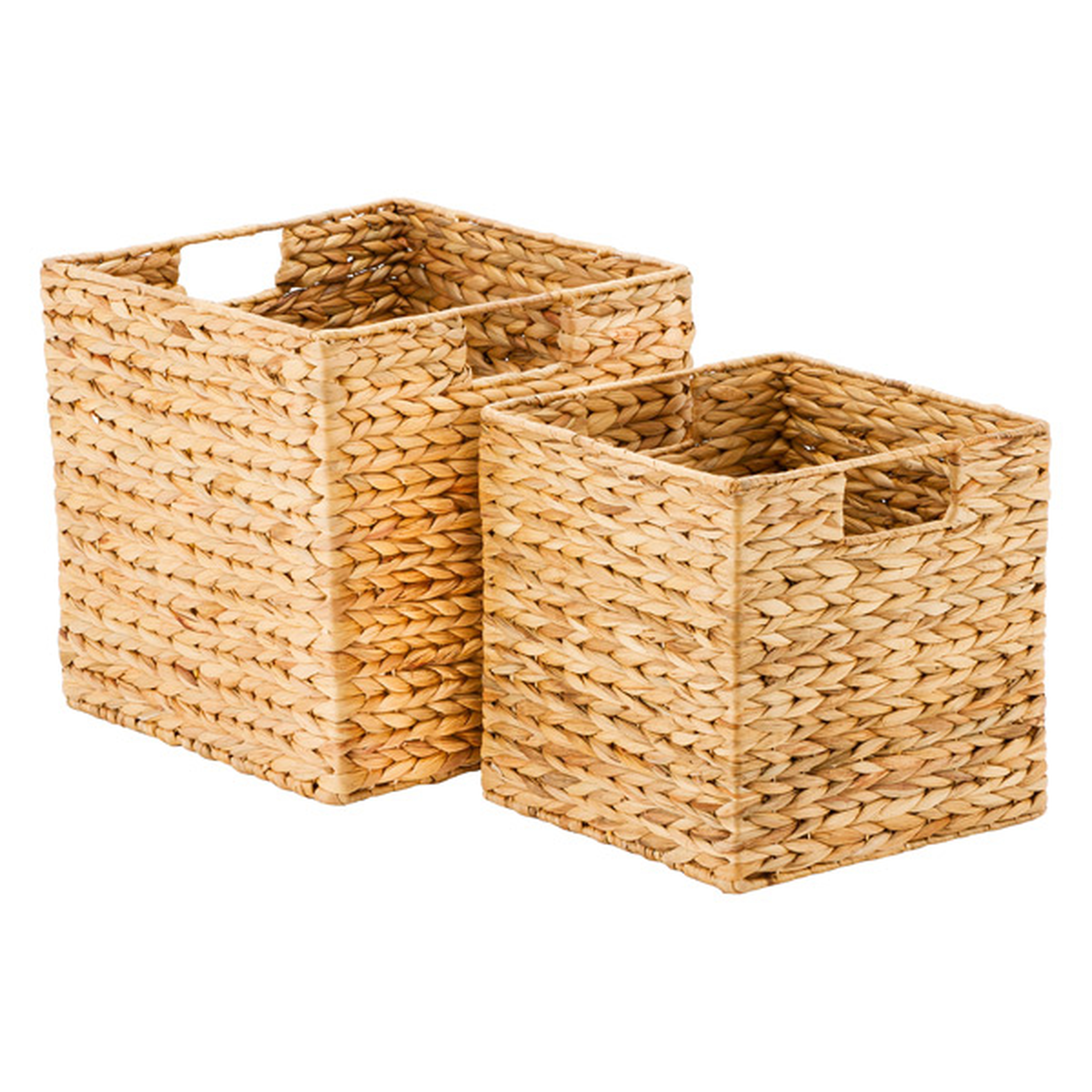 Water Hyacinth Storage Cubes with Handles - containerstore.com