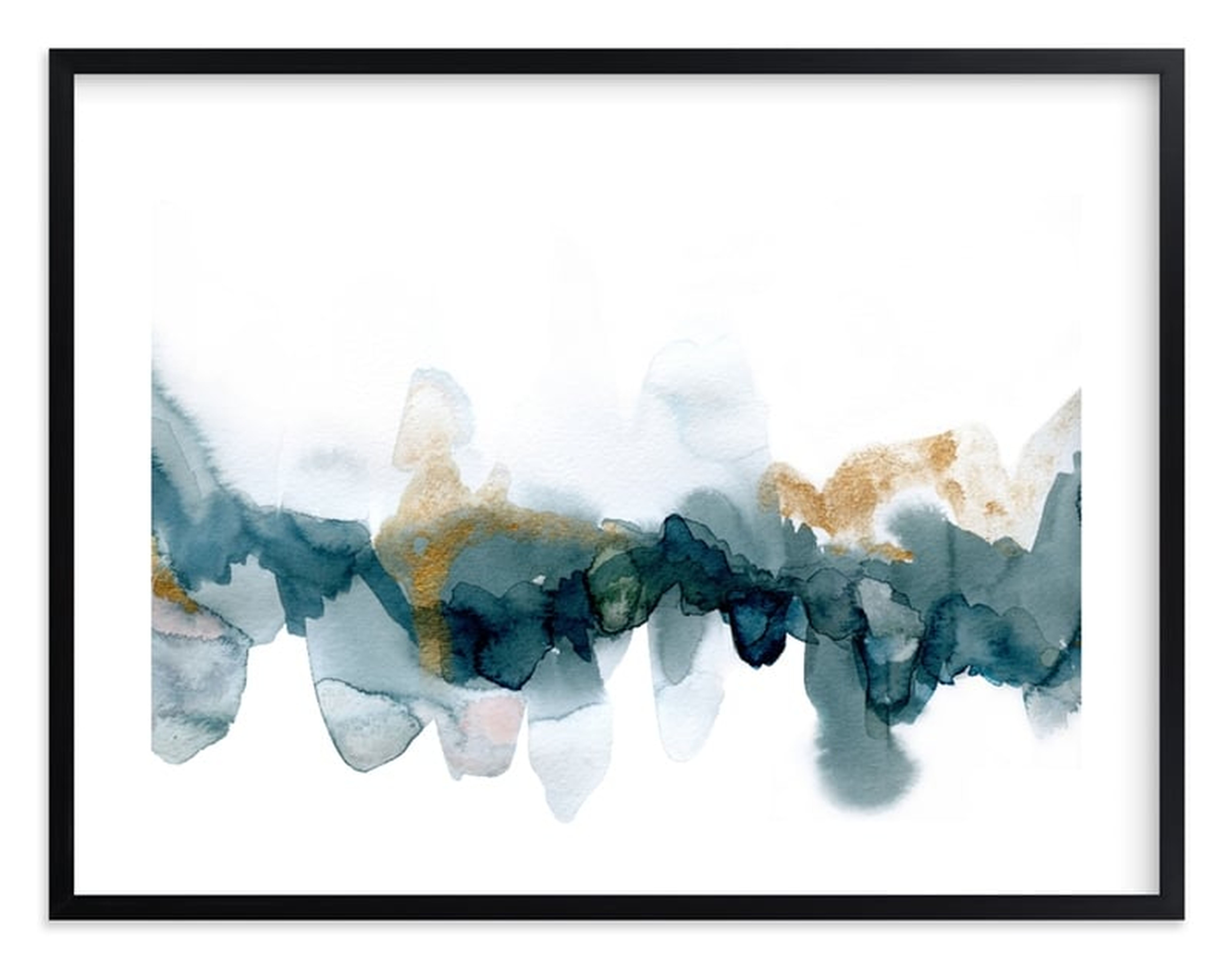 Fractured Horizon 1  Art Prints, 54" X 40", Rich Black Wood Frame, Ocean, Standard Plexi & Materials, White border - Minted