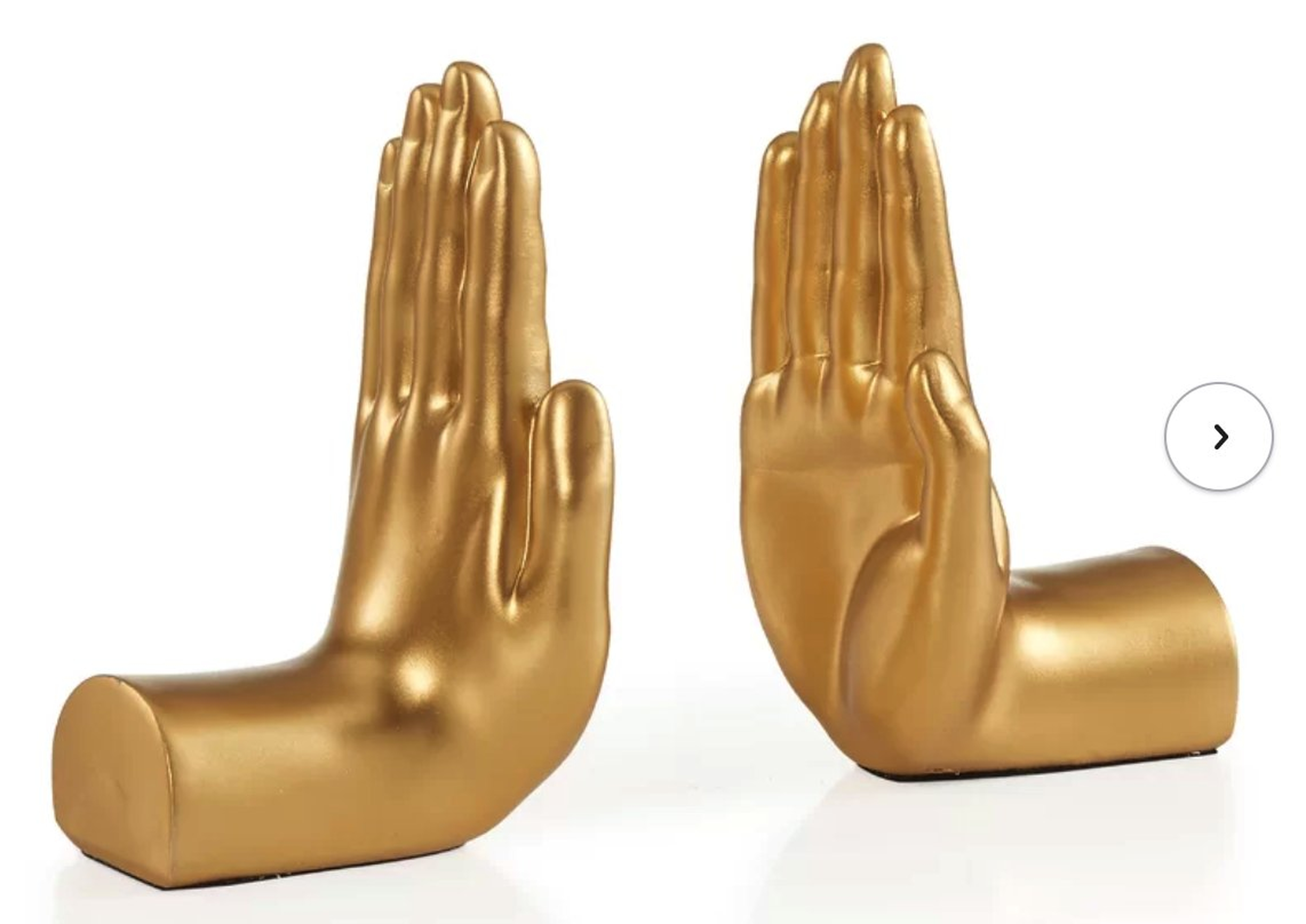 Gold Hand Non-skid Bookends (Set of 2) - Wayfair