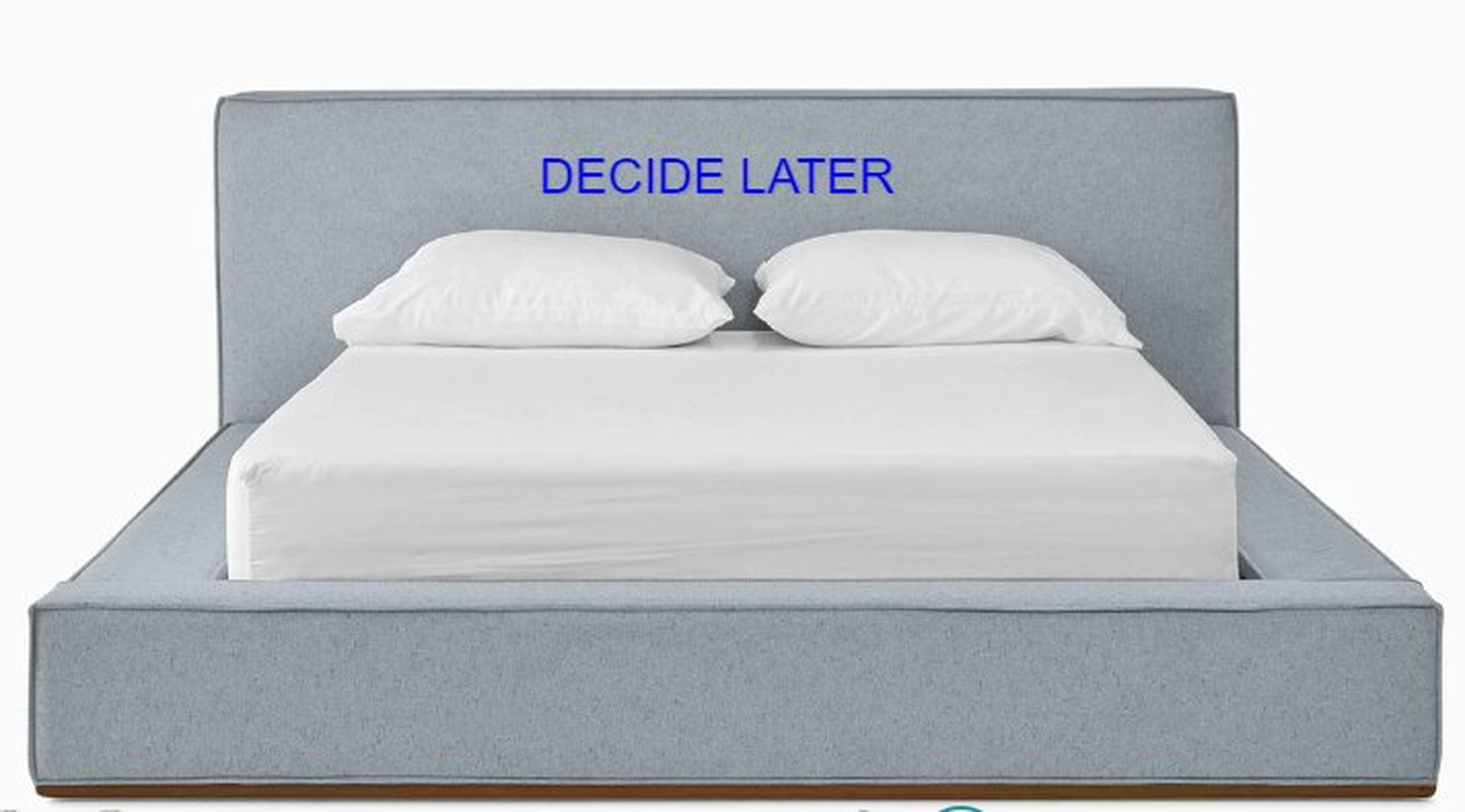 Lucca Mid Century Modern Bed - DECIDE LATER fabric - Queen - Joybird