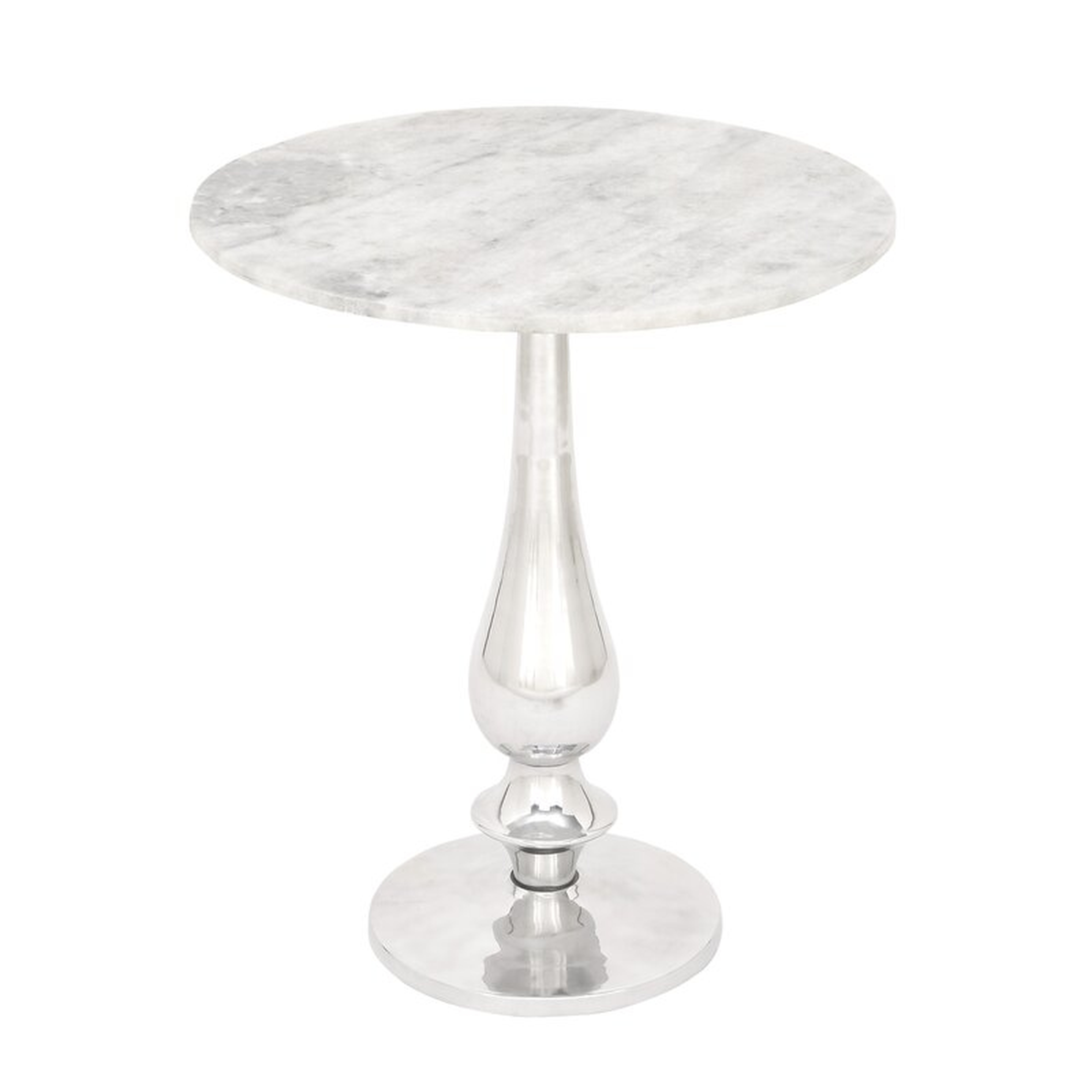 Yorkshire Aluminum and Marble End Table - Wayfair