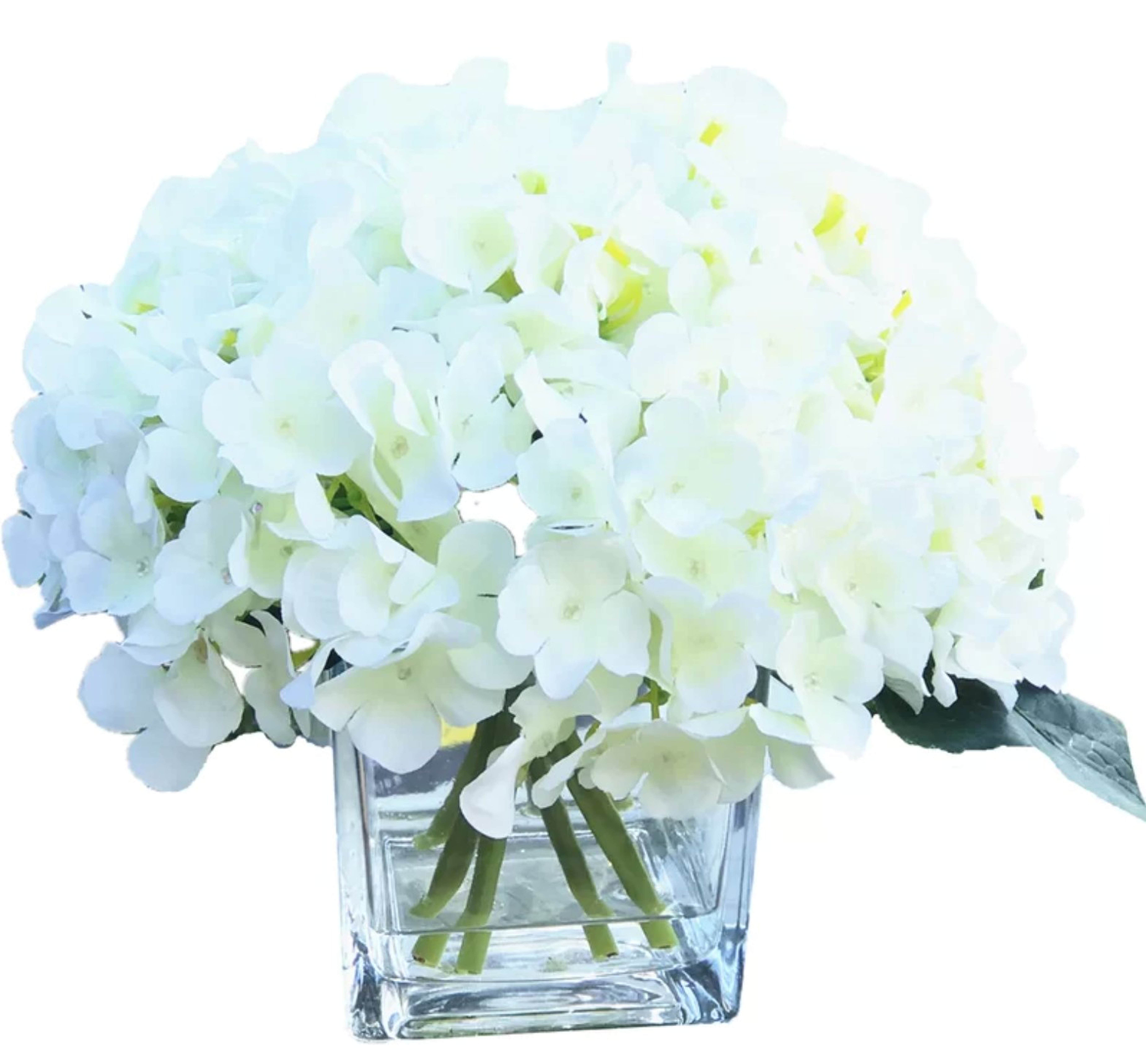 Hydrangea Floral Arrangement in Vase - Wayfair