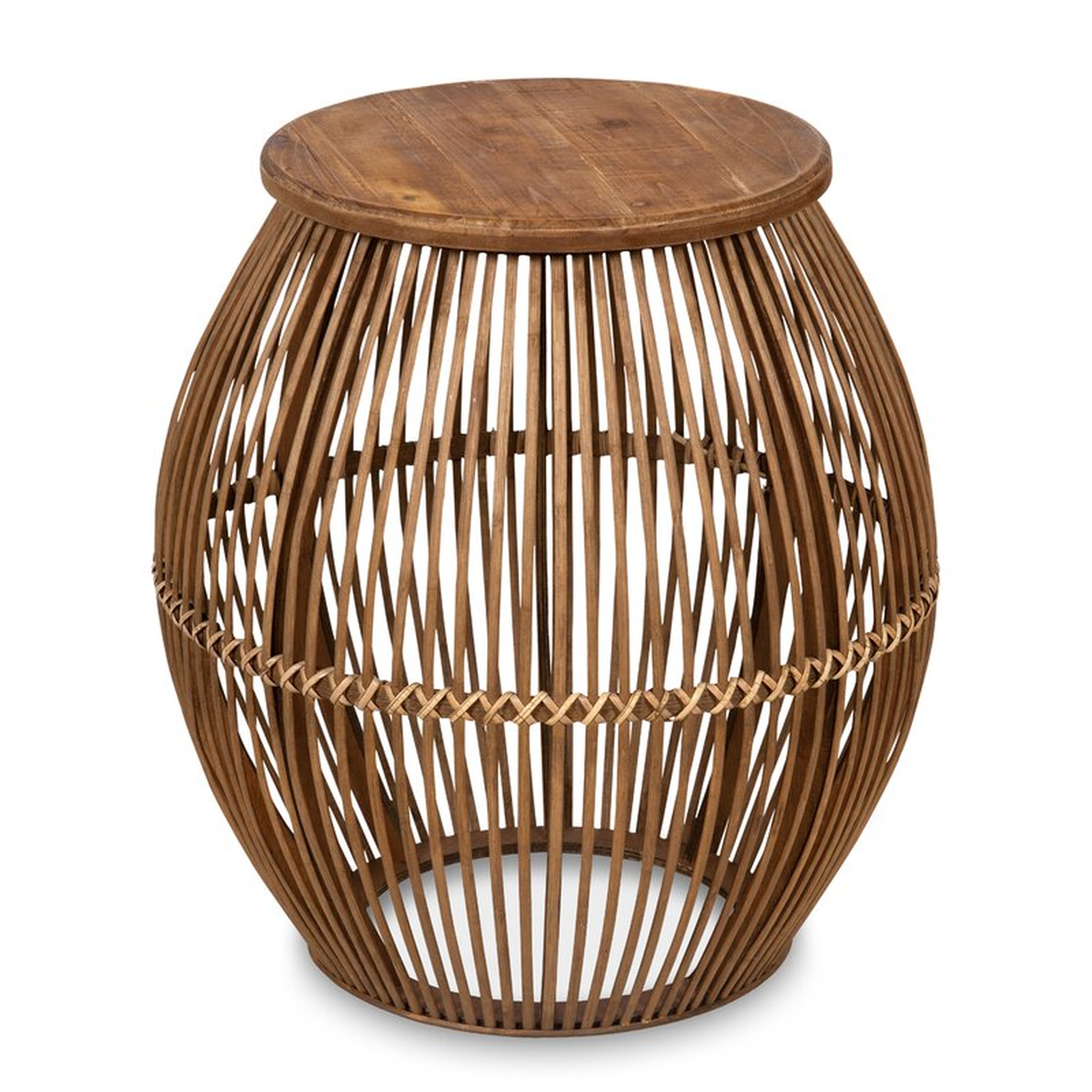 Pacheco Round Bamboo End Table - Wayfair