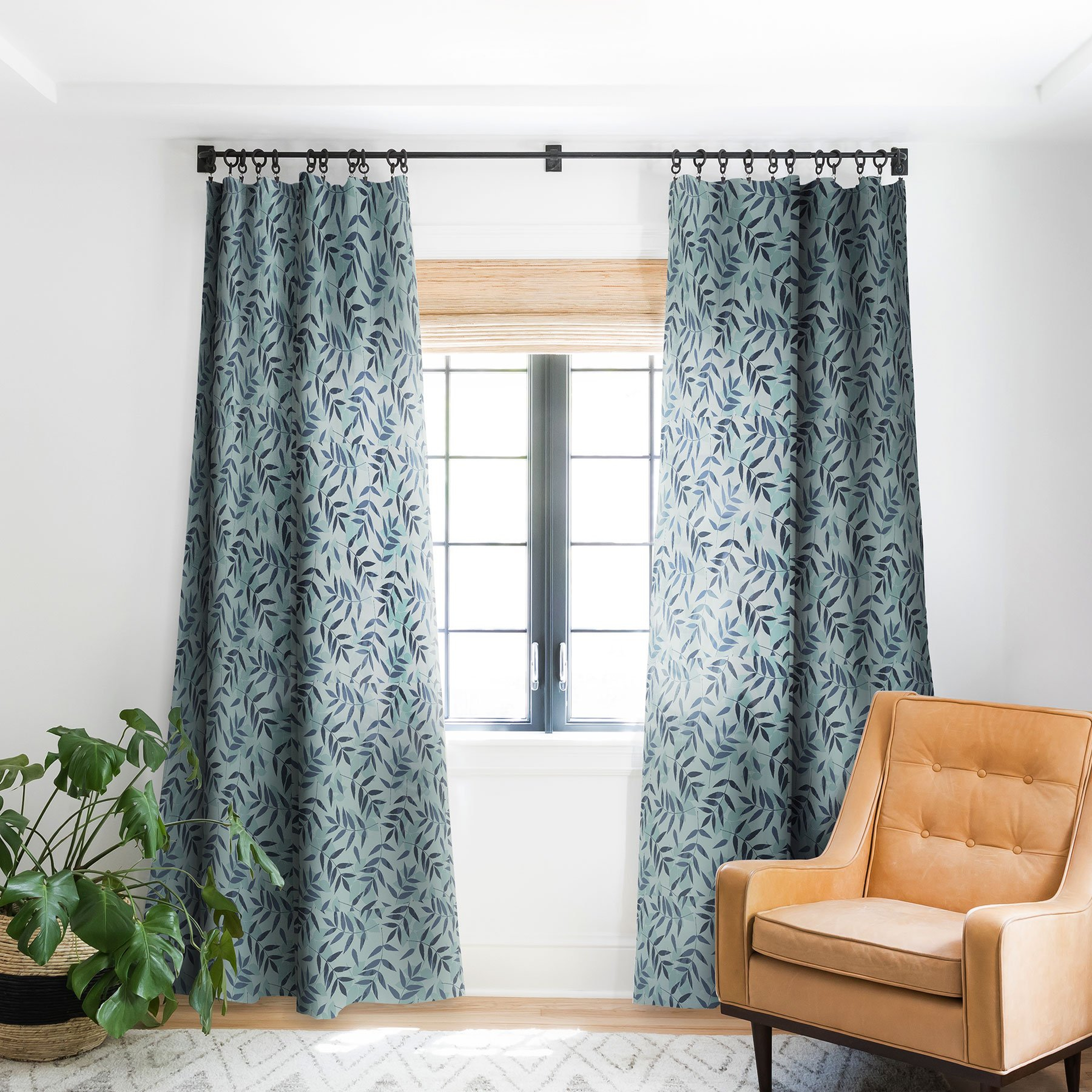 BLACKOUT WINDOW CURTAIN LEAVES SCATTERED 1  BY MAREIKE BOEHMER - Wander Print Co.