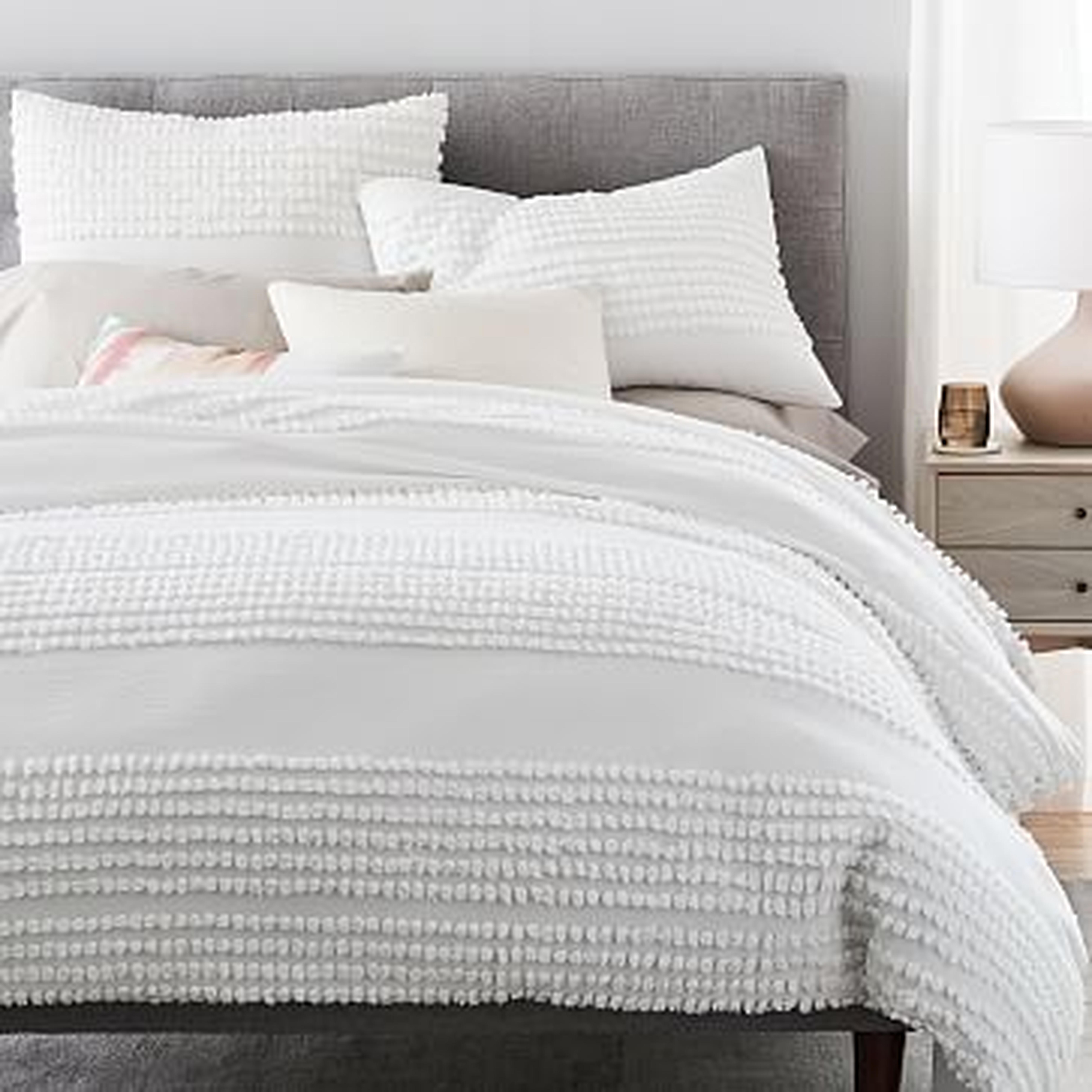 Candlewick Duvet Cover, Full/Queen, Stone White - West Elm