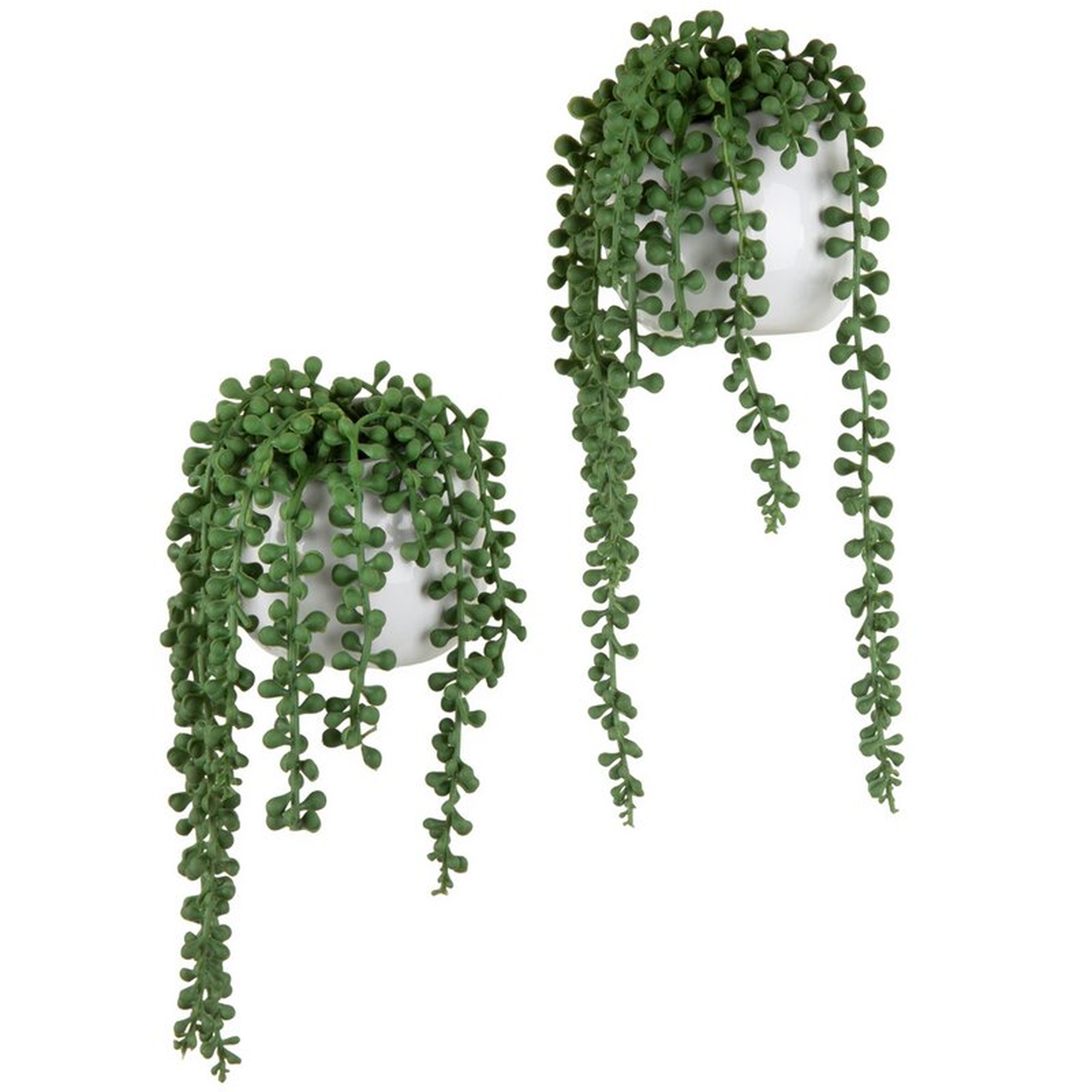 2 - Piece Artificial Foliage Plant in Planter Set - Wayfair