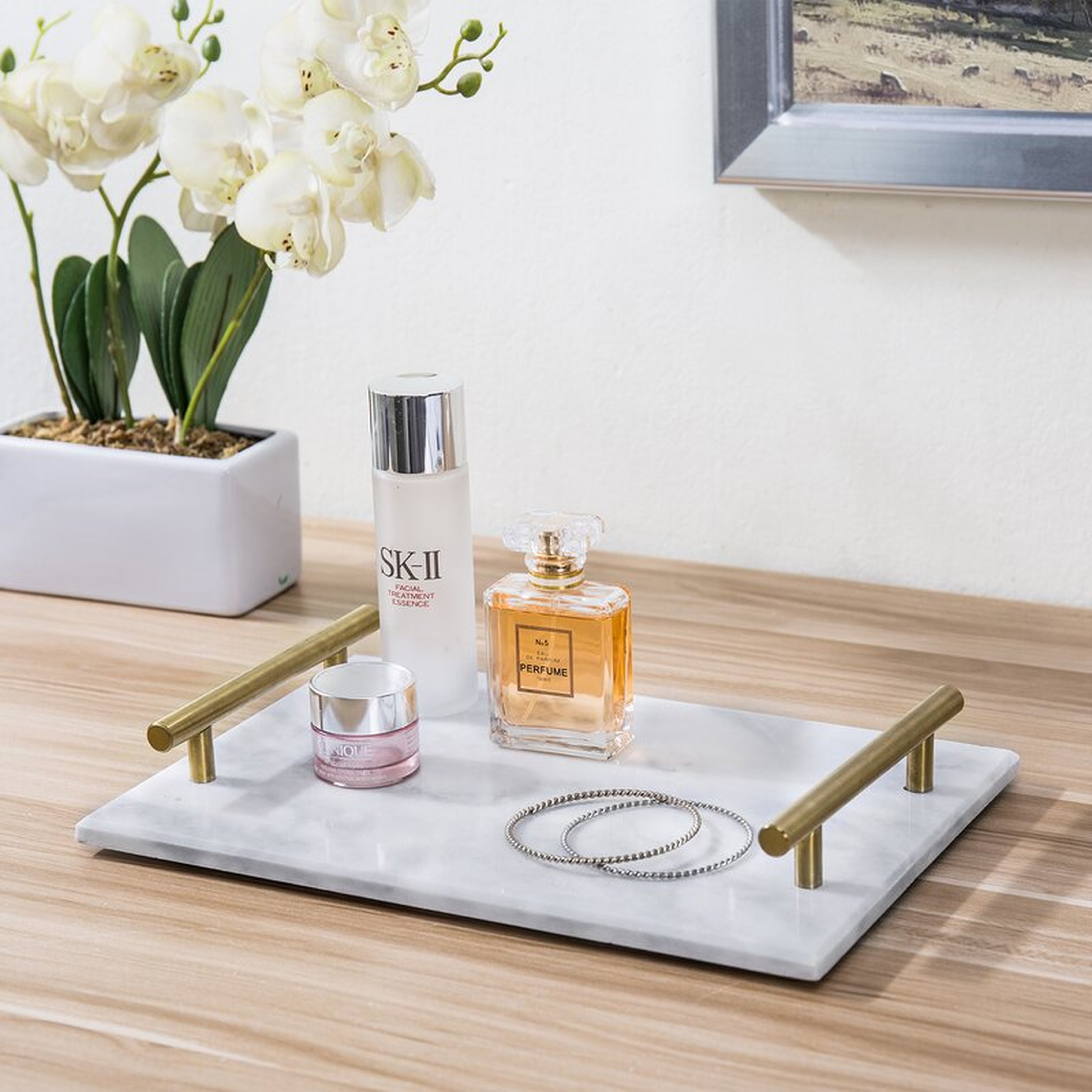 Adoree Marble Stone Vanity Tray - Wayfair