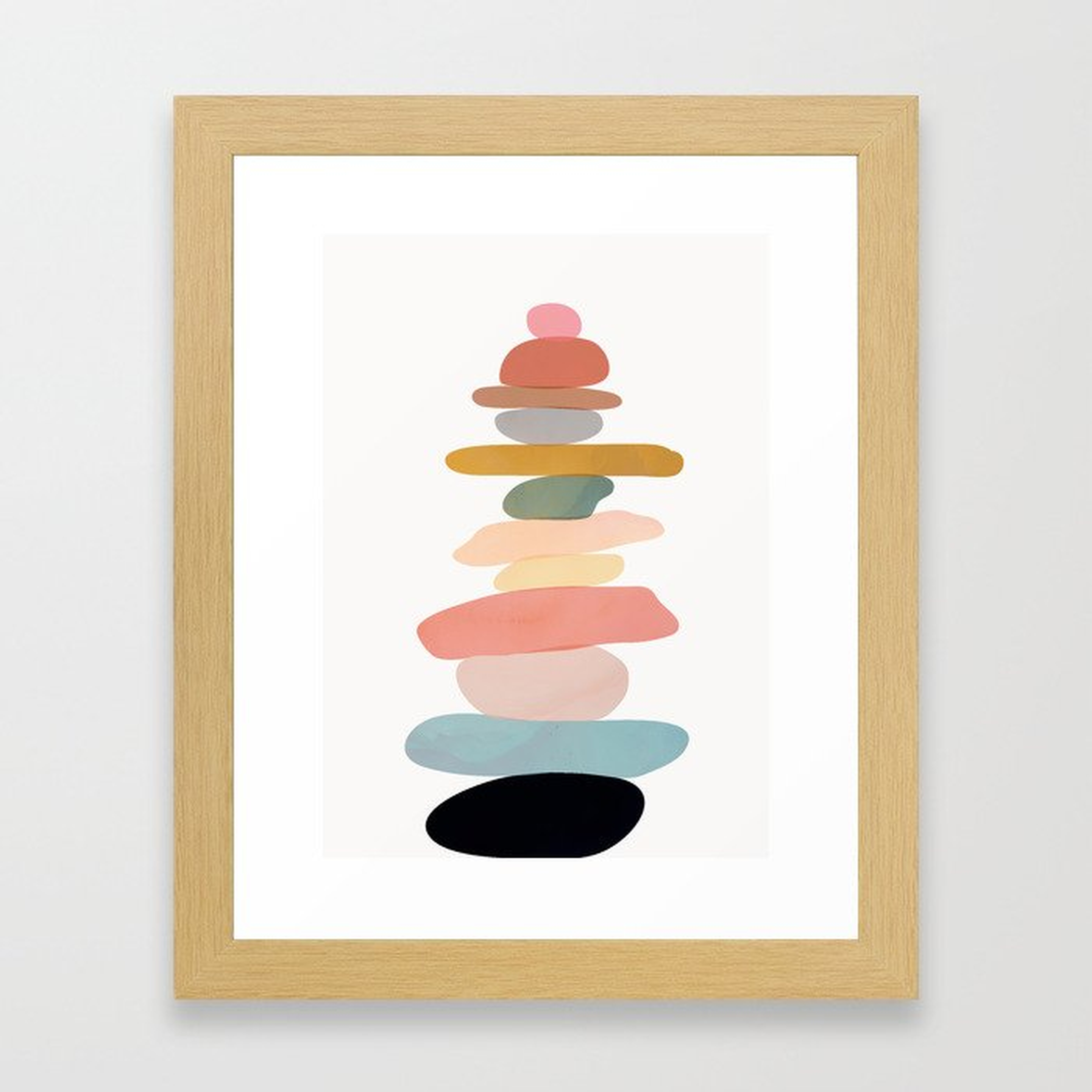 Balancing Stones 22 Framed Art Print - Society6