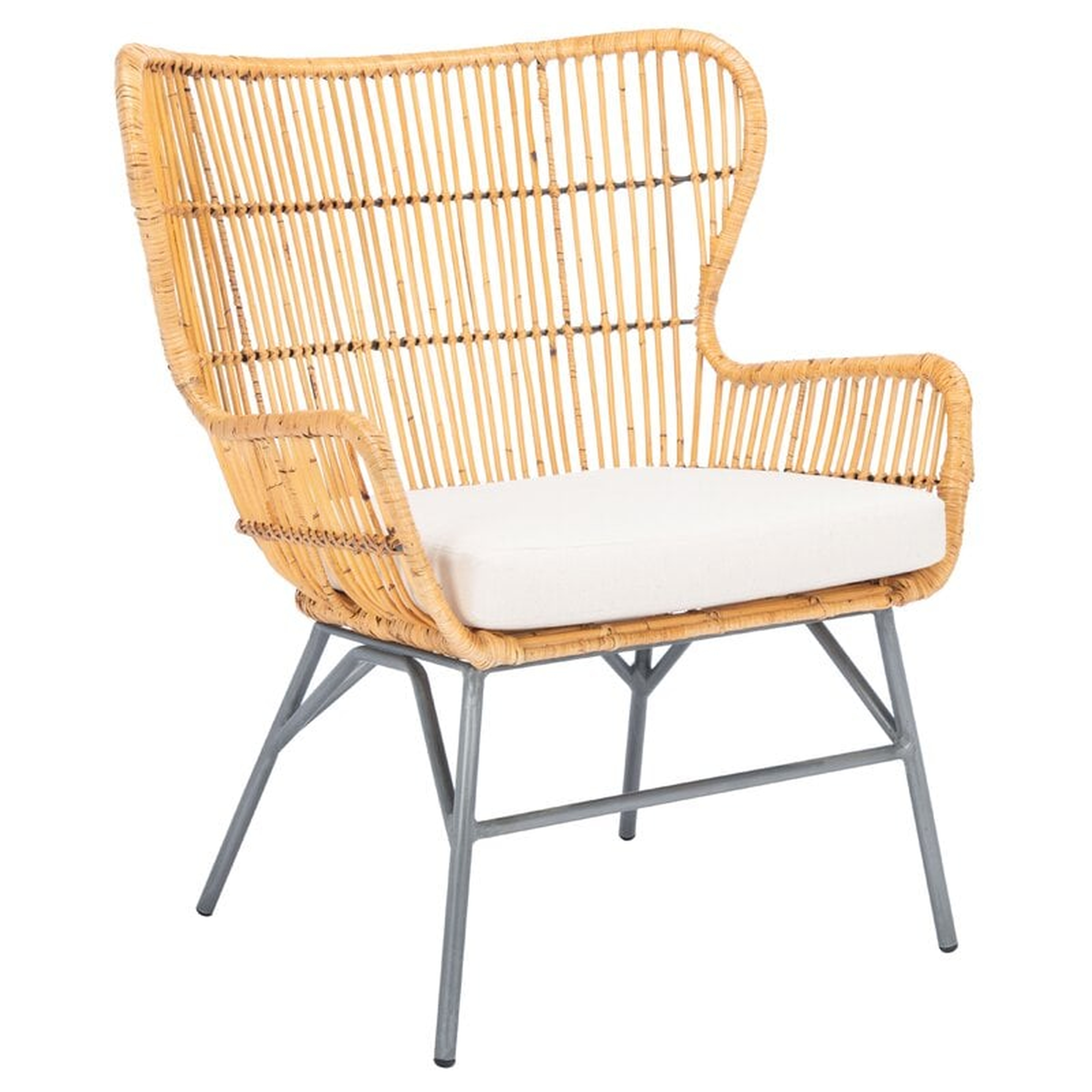 Hemmer Rattan Accent Chair W/ Cushion - Wayfair