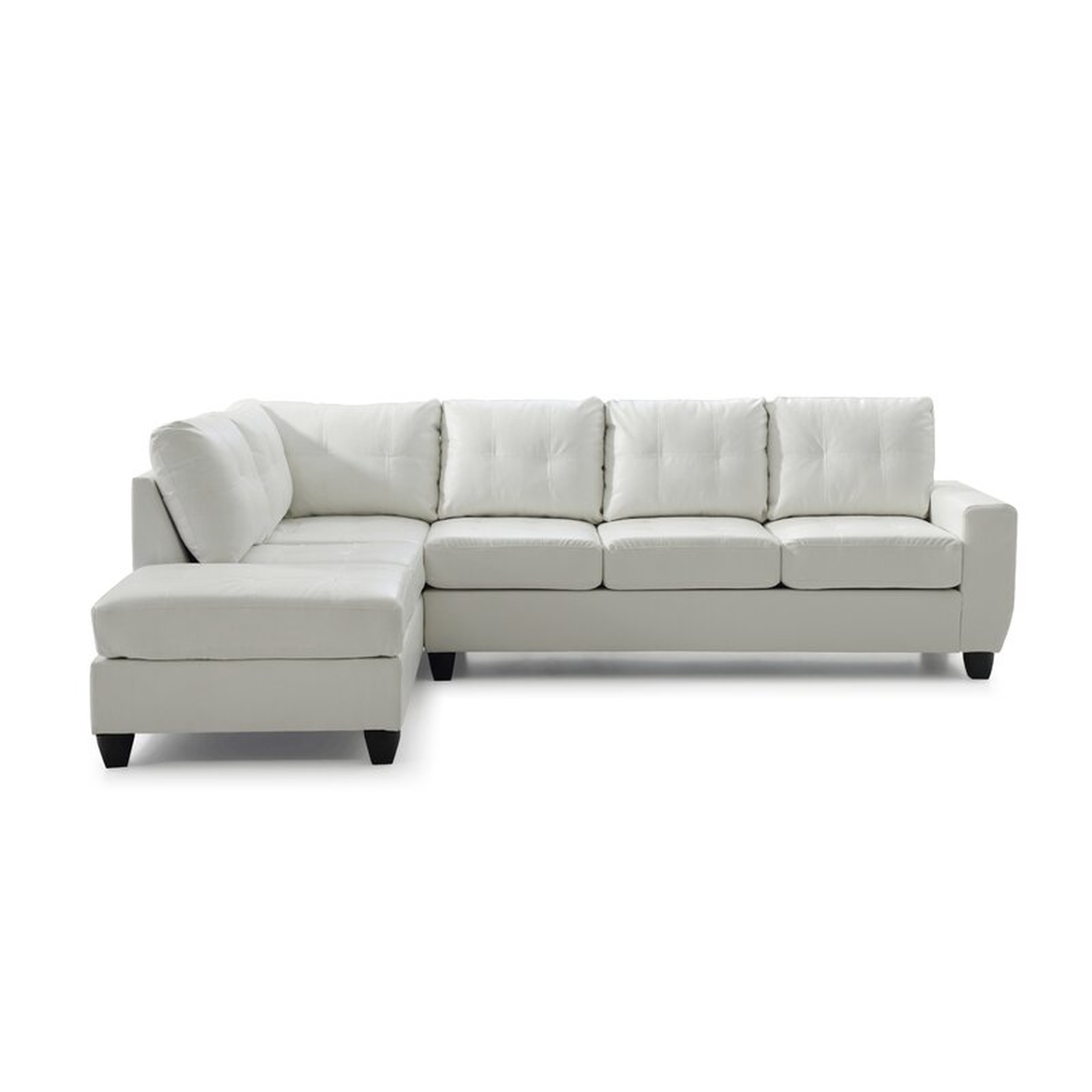 Muttontown Reversible Sectional / White Faux Leather - Wayfair