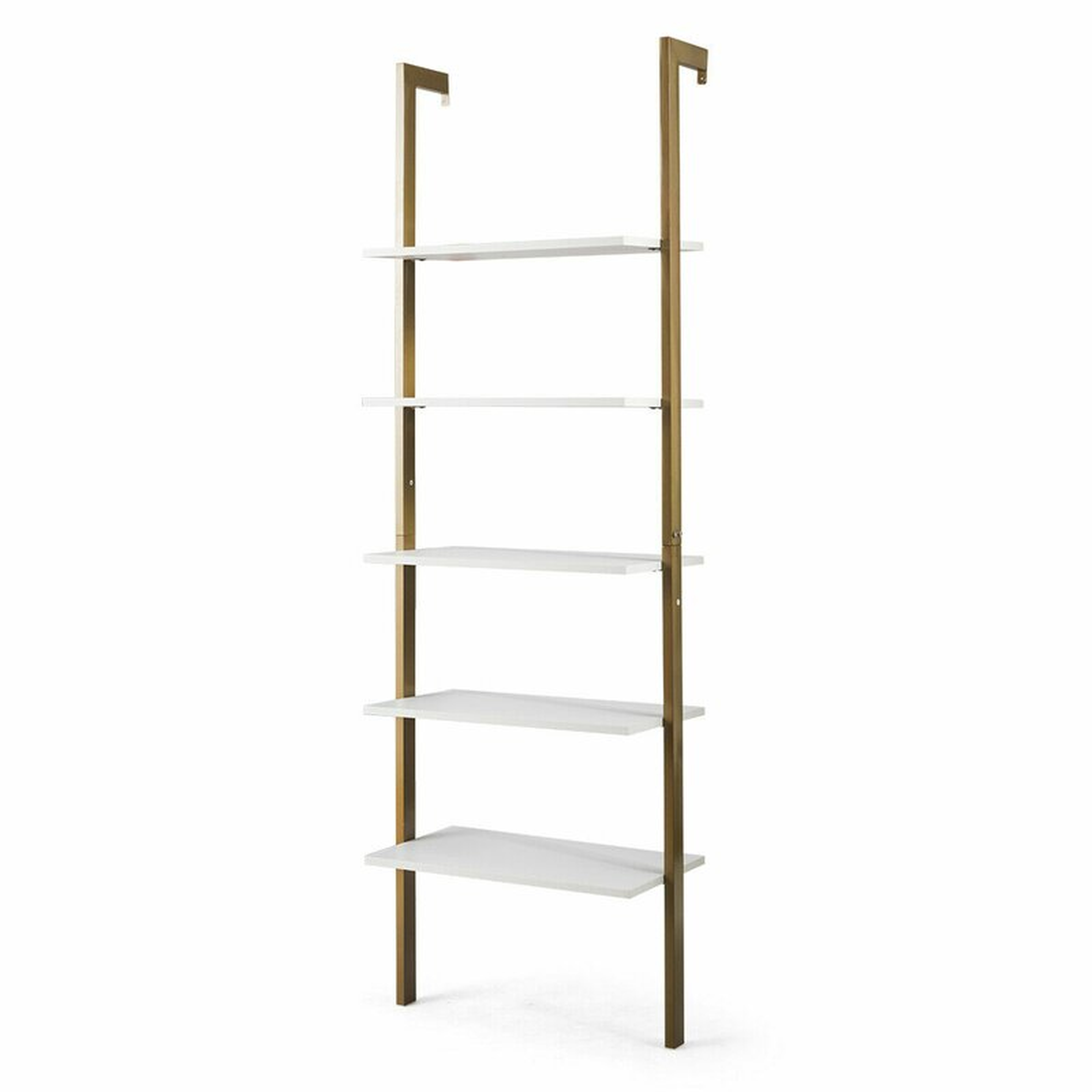 Bontang Steel Ladder Bookcase, White & Gold, 72" - Wayfair