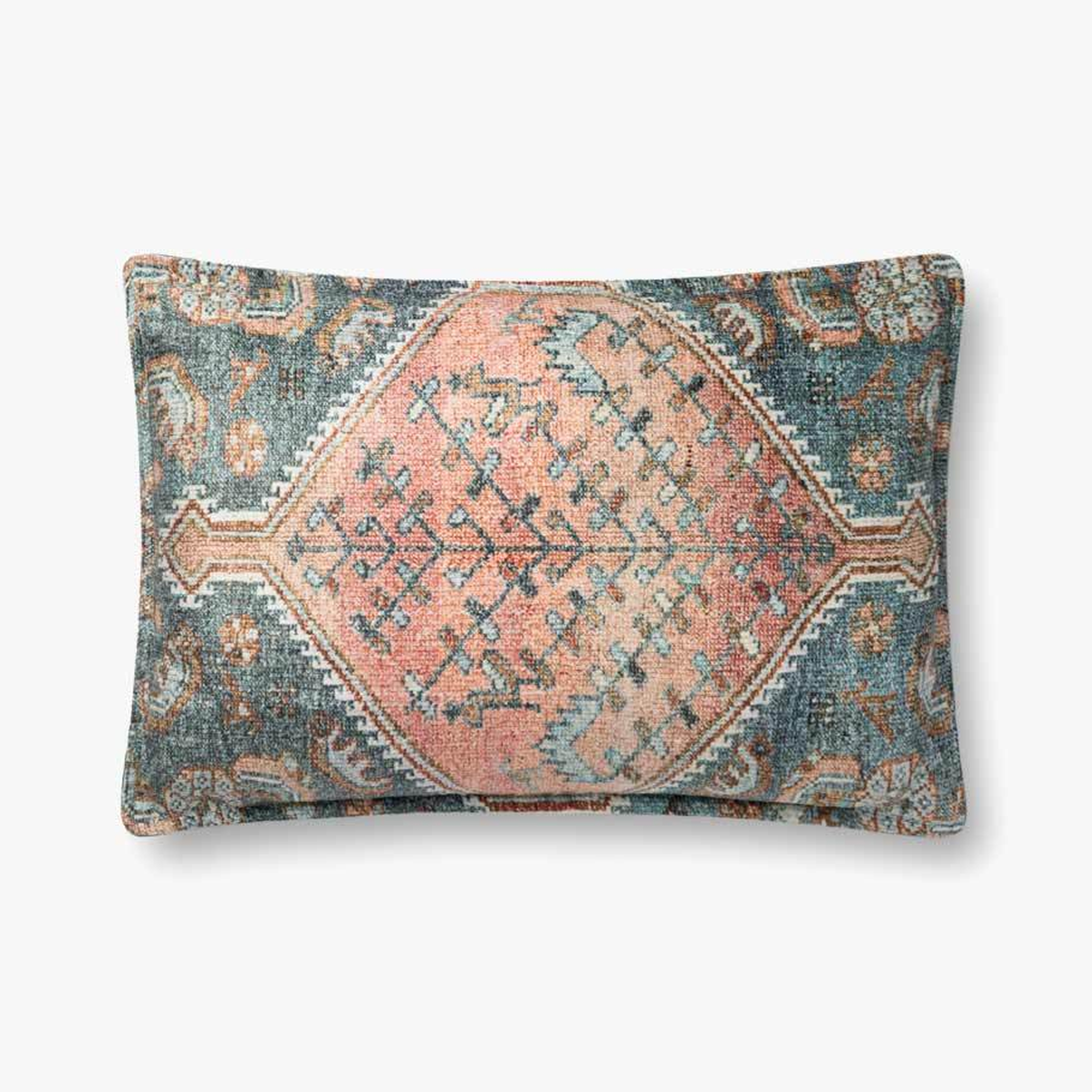 P0821 MULTI 16x26" PILLOW COVER WITH POLY INSERT - Loloi Rugs