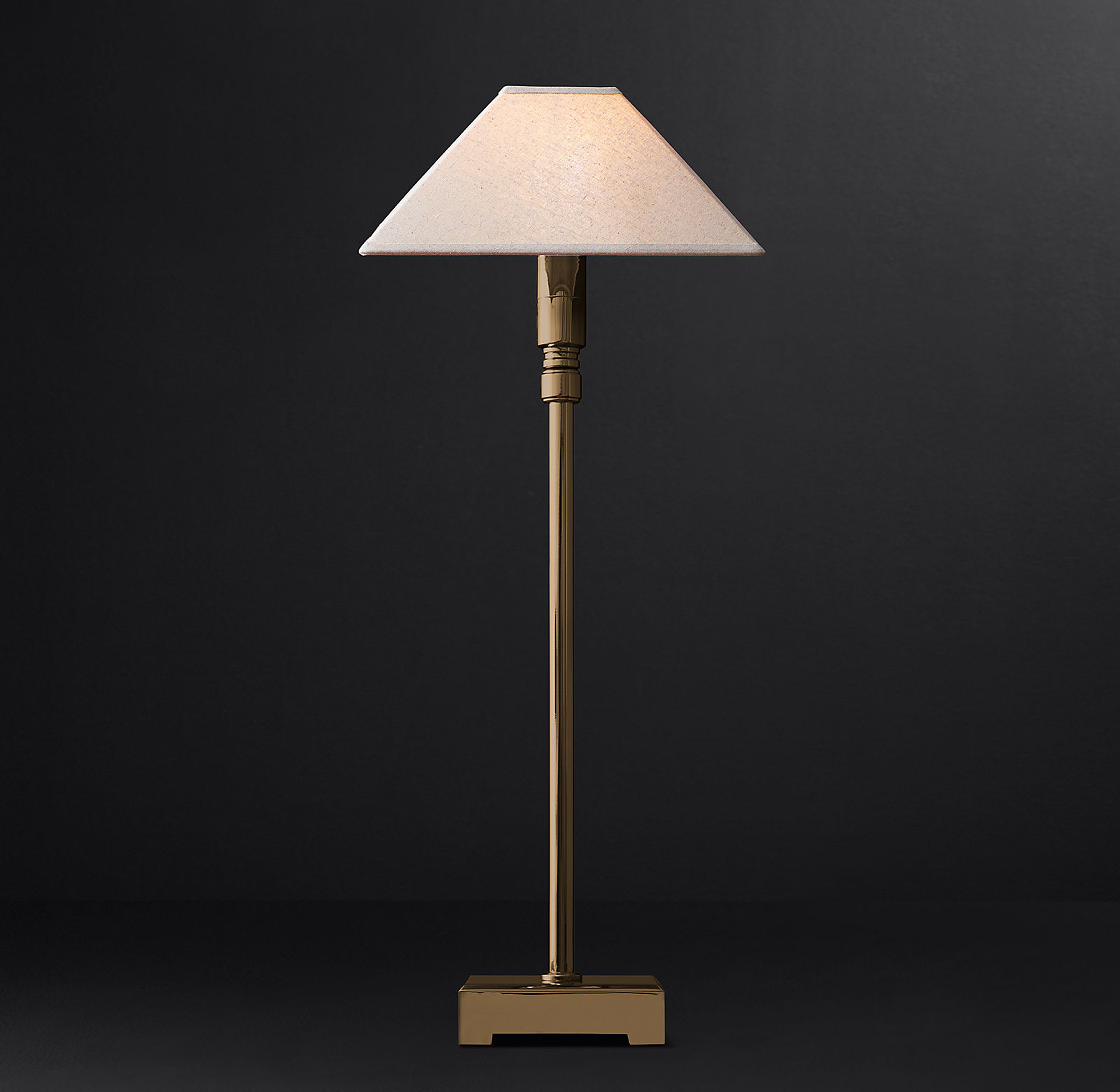 PYRAMID LINEN SHADE TELESCOPING TABLE LAMP - RH