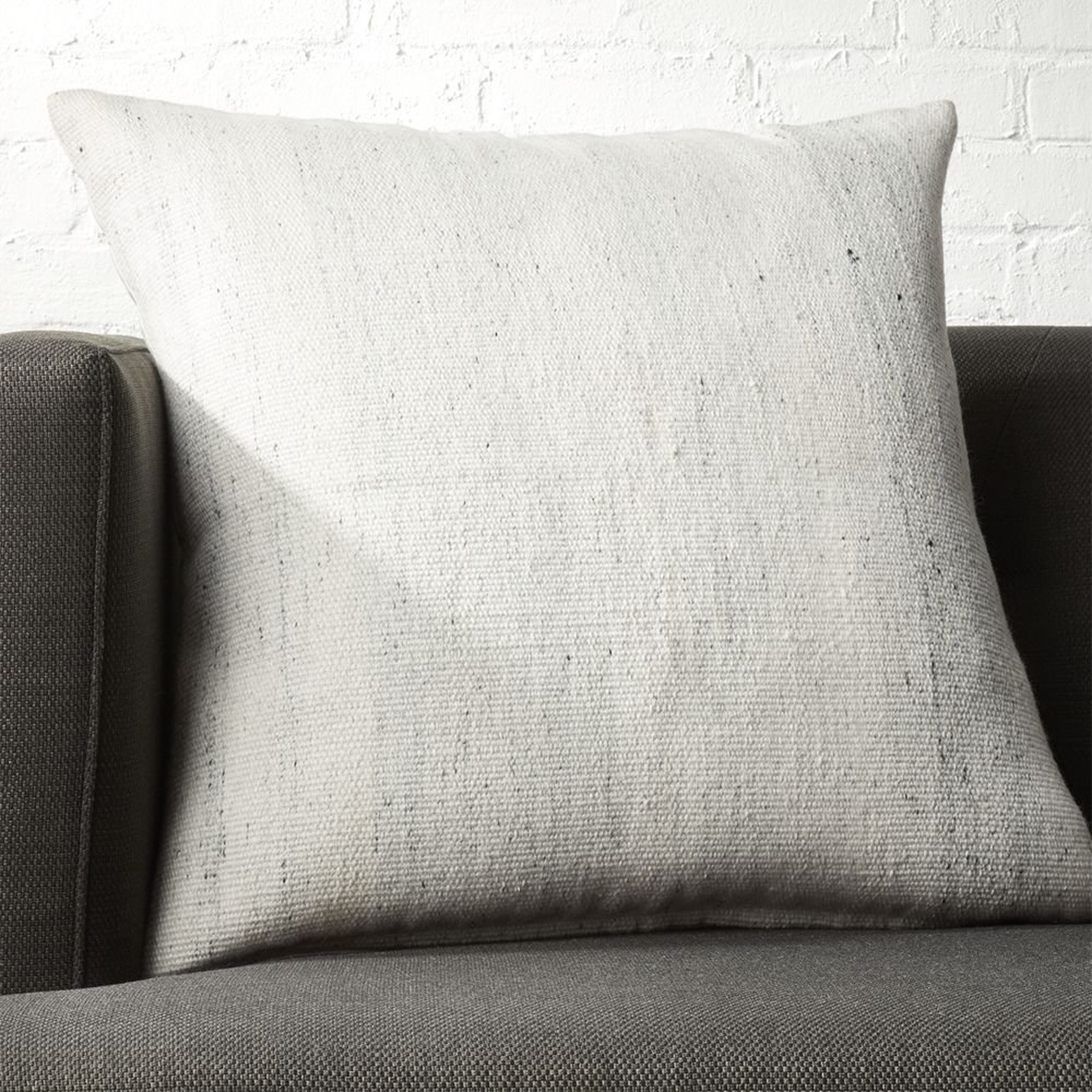 "23"" Rook Ivory Pillow with Down-Alternative Insert" - CB2