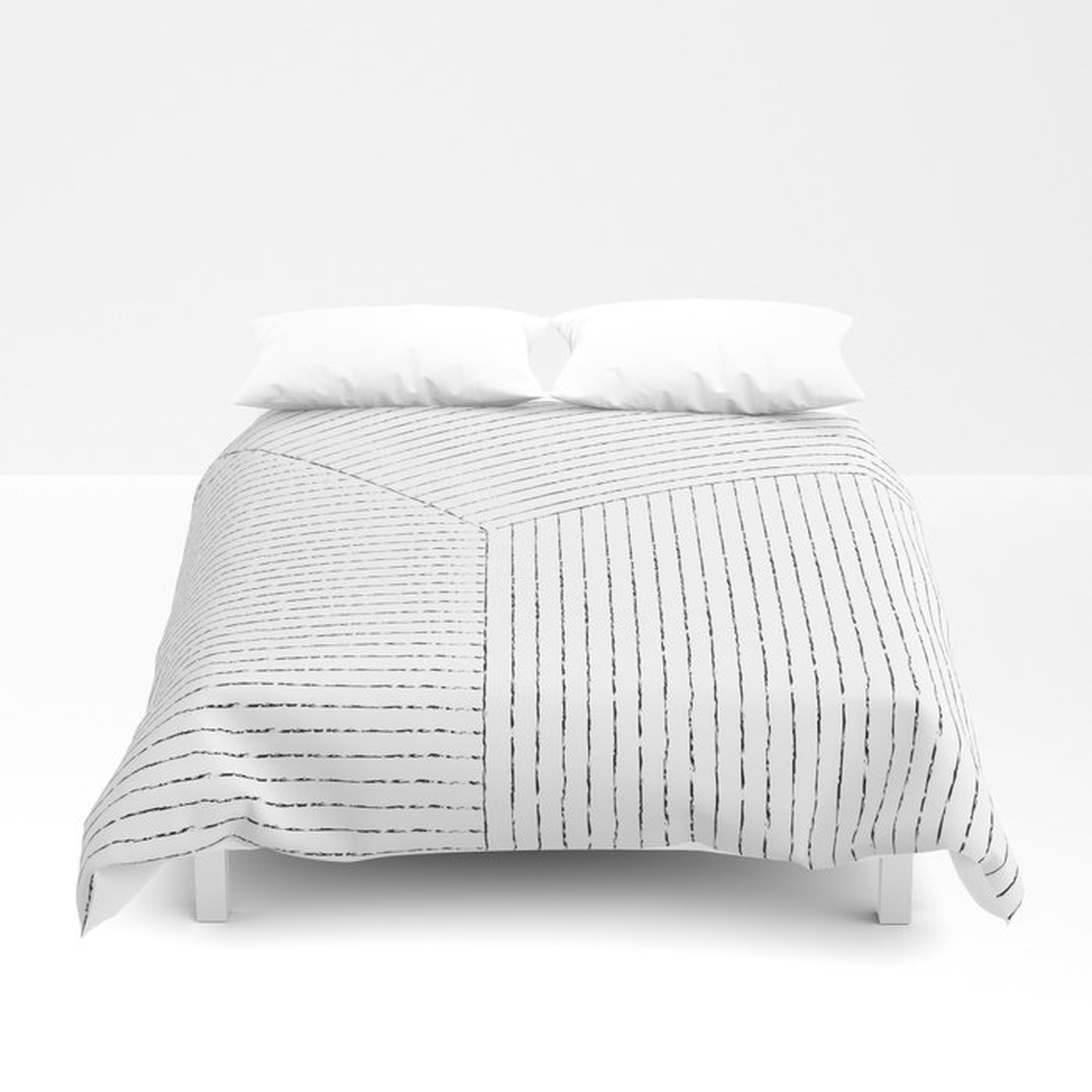Lines Art Duvet Cover - Twin: 68" x 88" - Society6