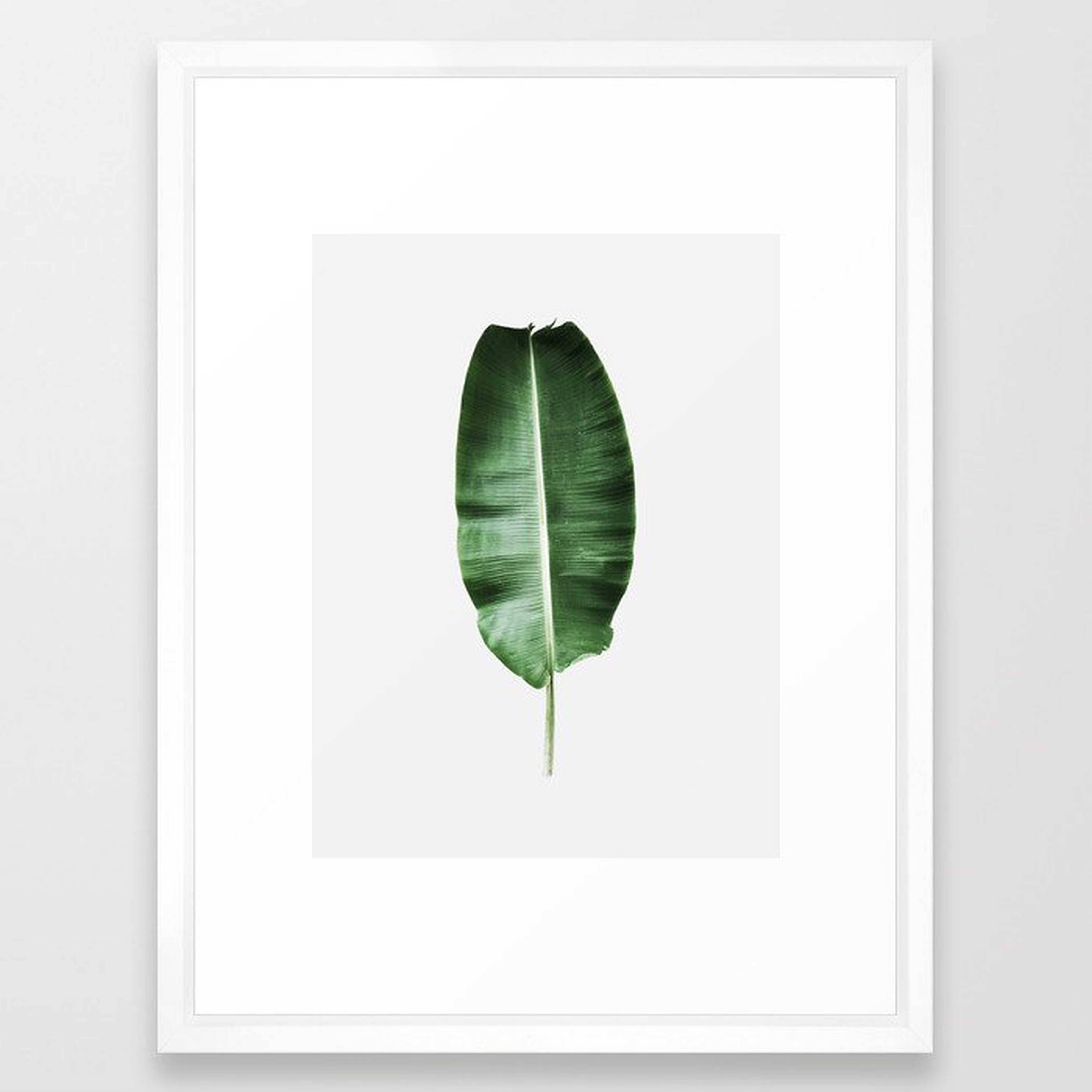 Plant, Leaf, Banan leaf, Nature, Modern art, Art, Minimal, Wall art Framed Art Print - Society6