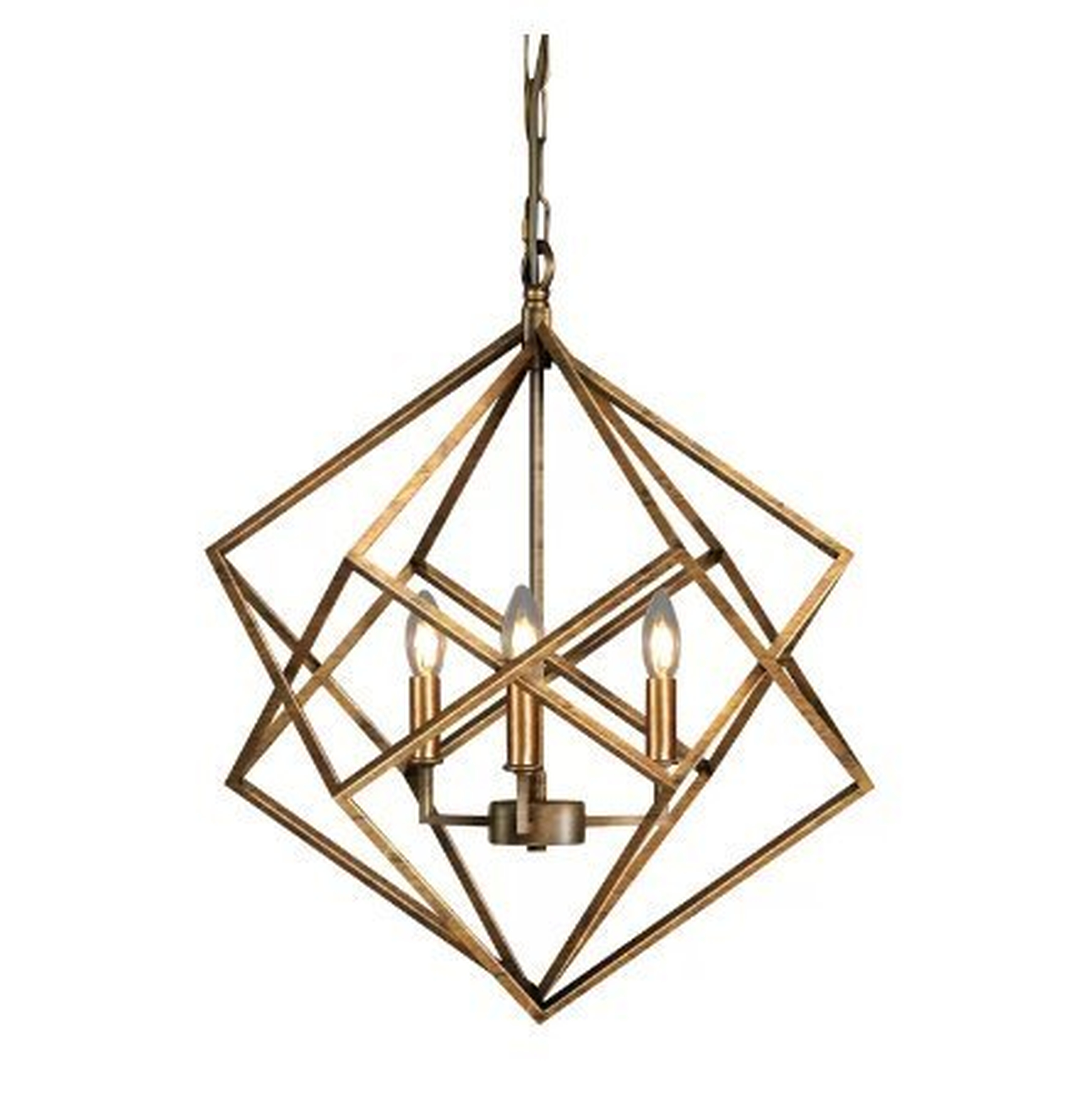 Ojas Geometric 3-Light Candle-Style Chandelier - Wayfair