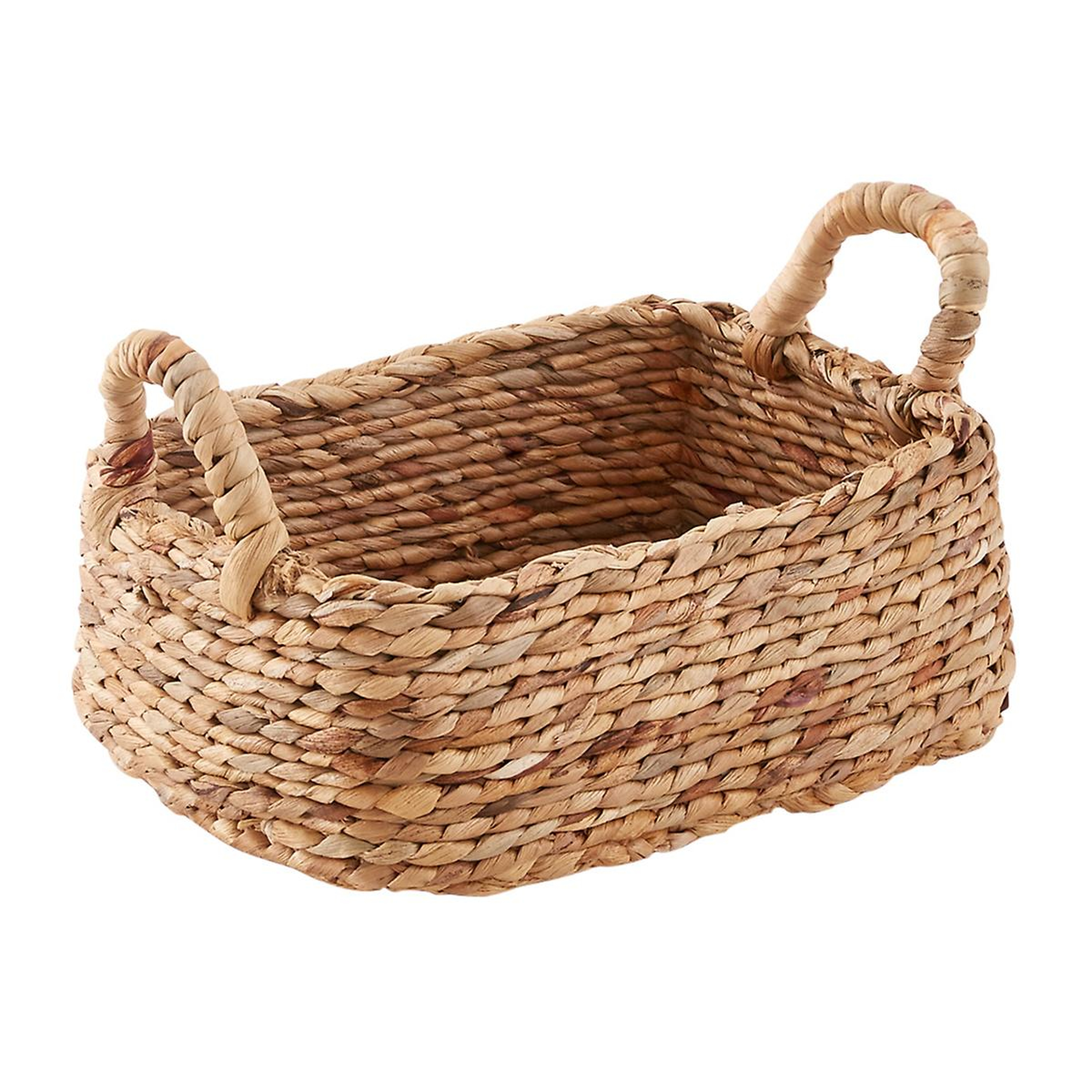 Large Water Hyacinth Braided Weave Bin Natural - containerstore.com