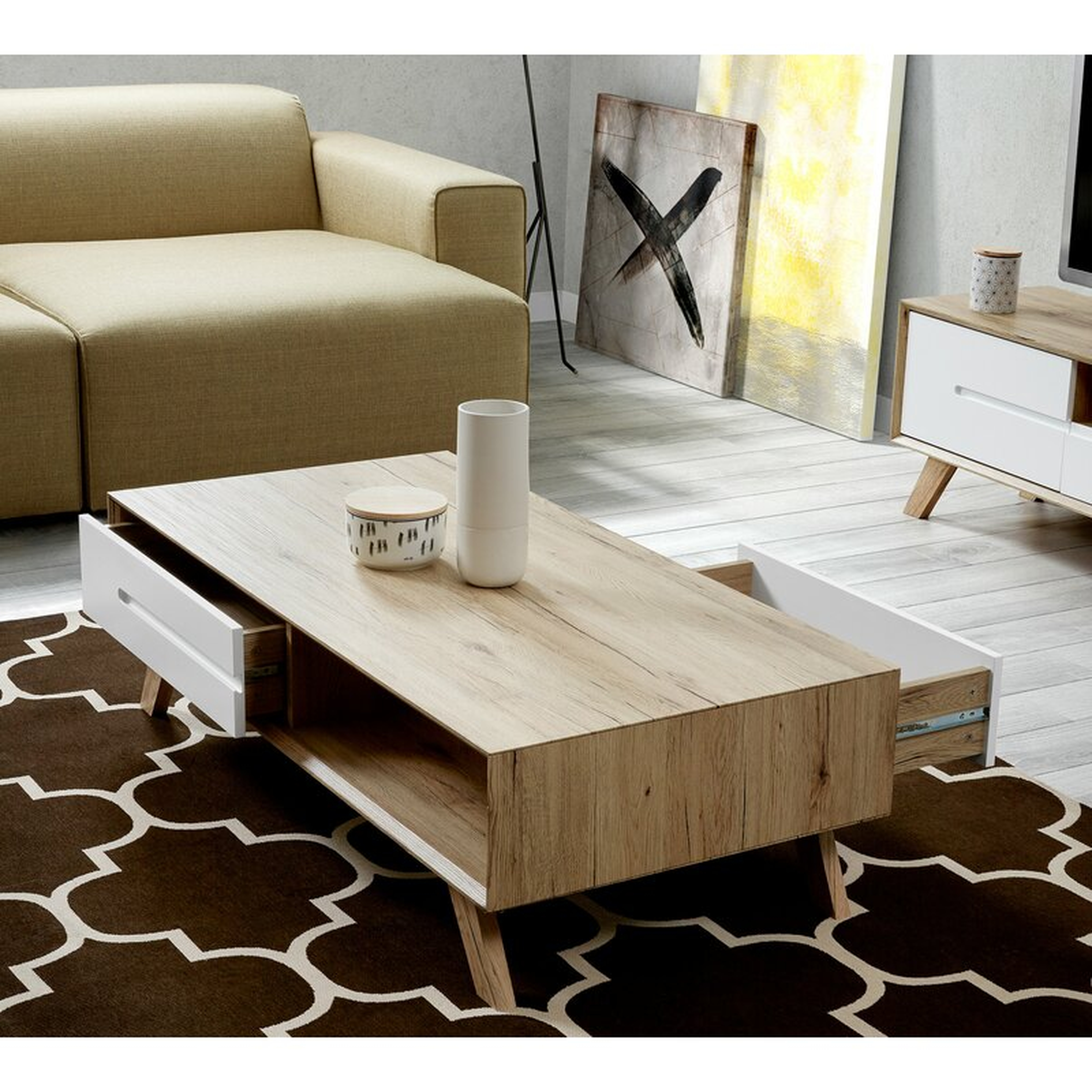 Constantine Coffee Table with Storage - Wayfair