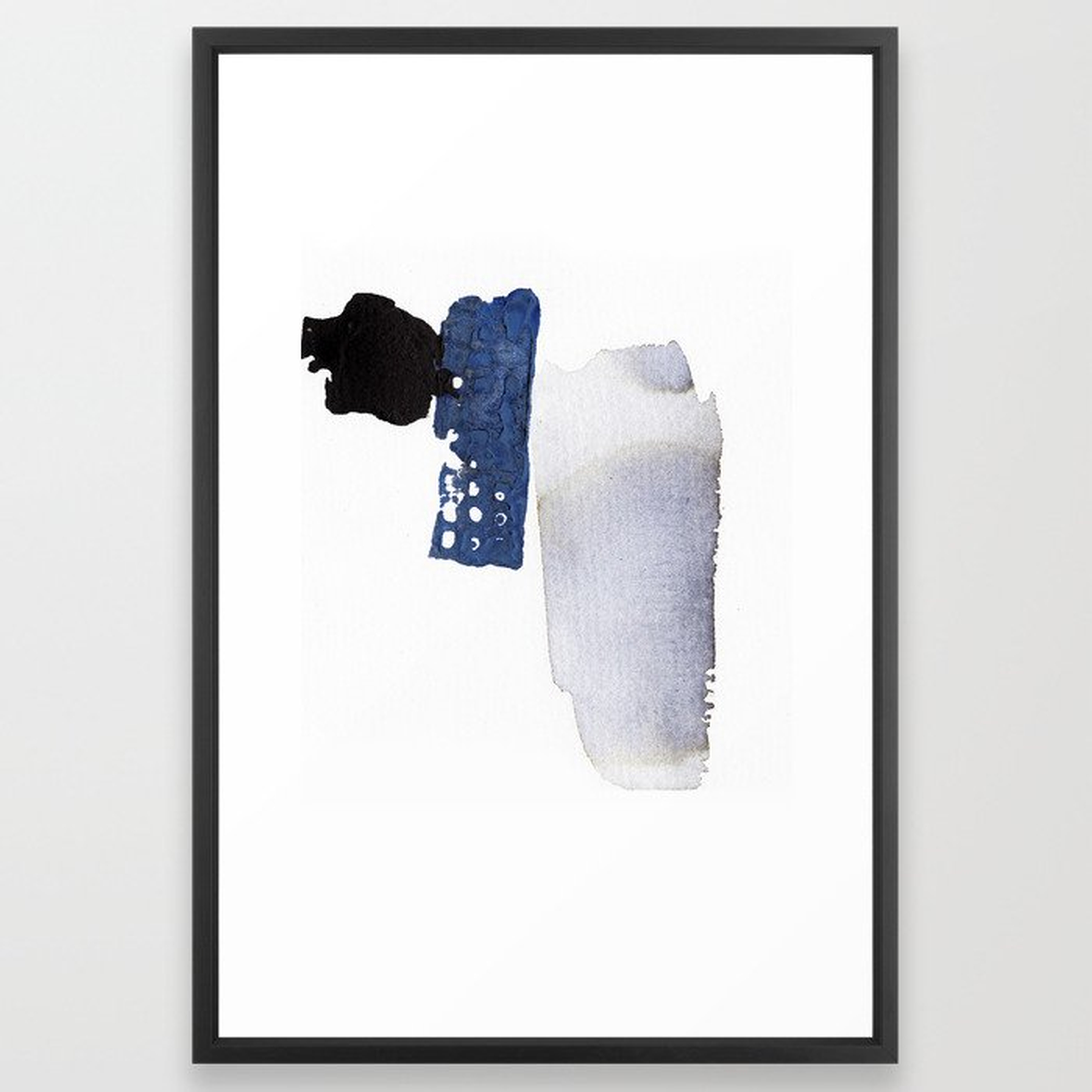 Navy Blue Abstract Framed Art Print 101 by PrintsProject - Society6