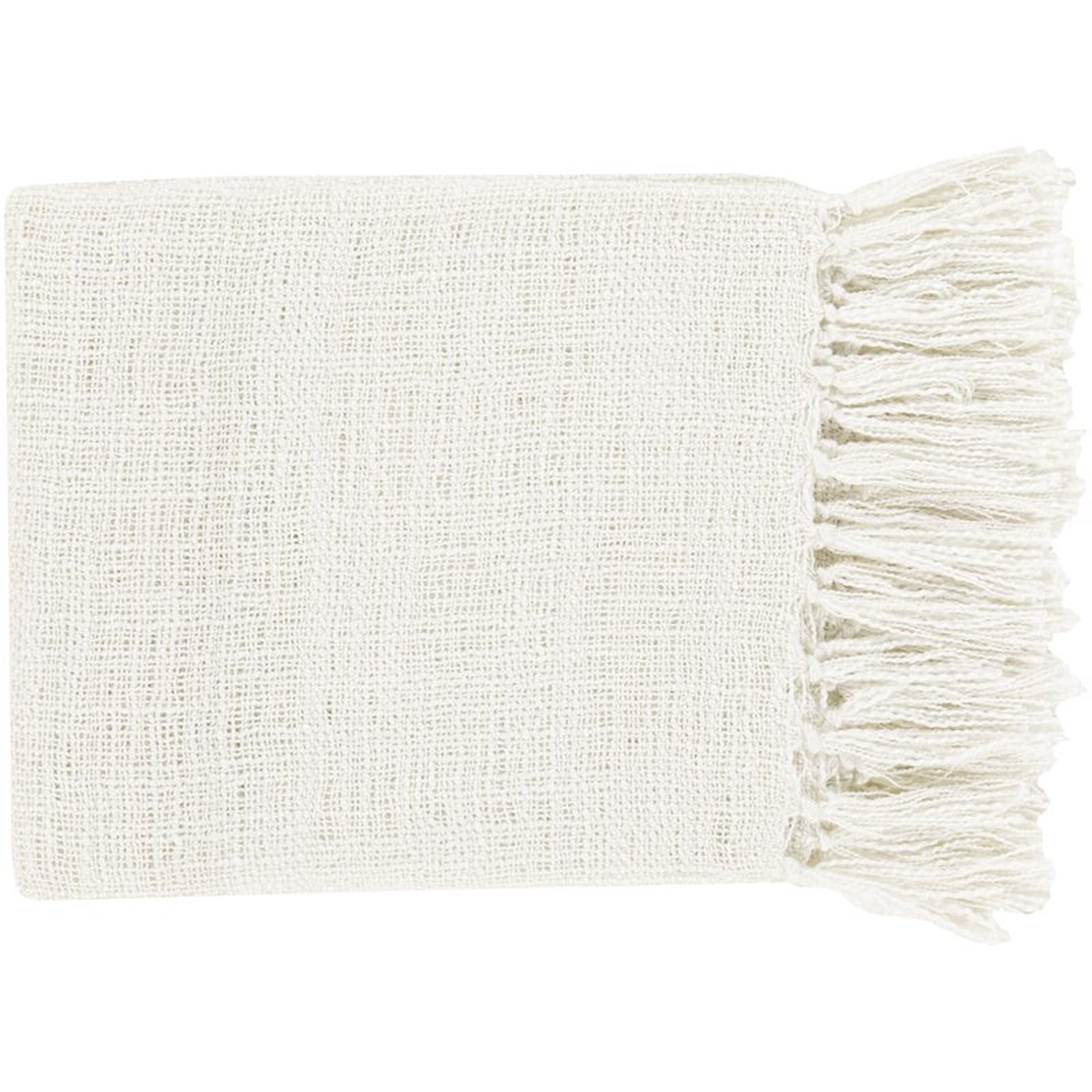 Bovina Throw Blanket - White - Wayfair