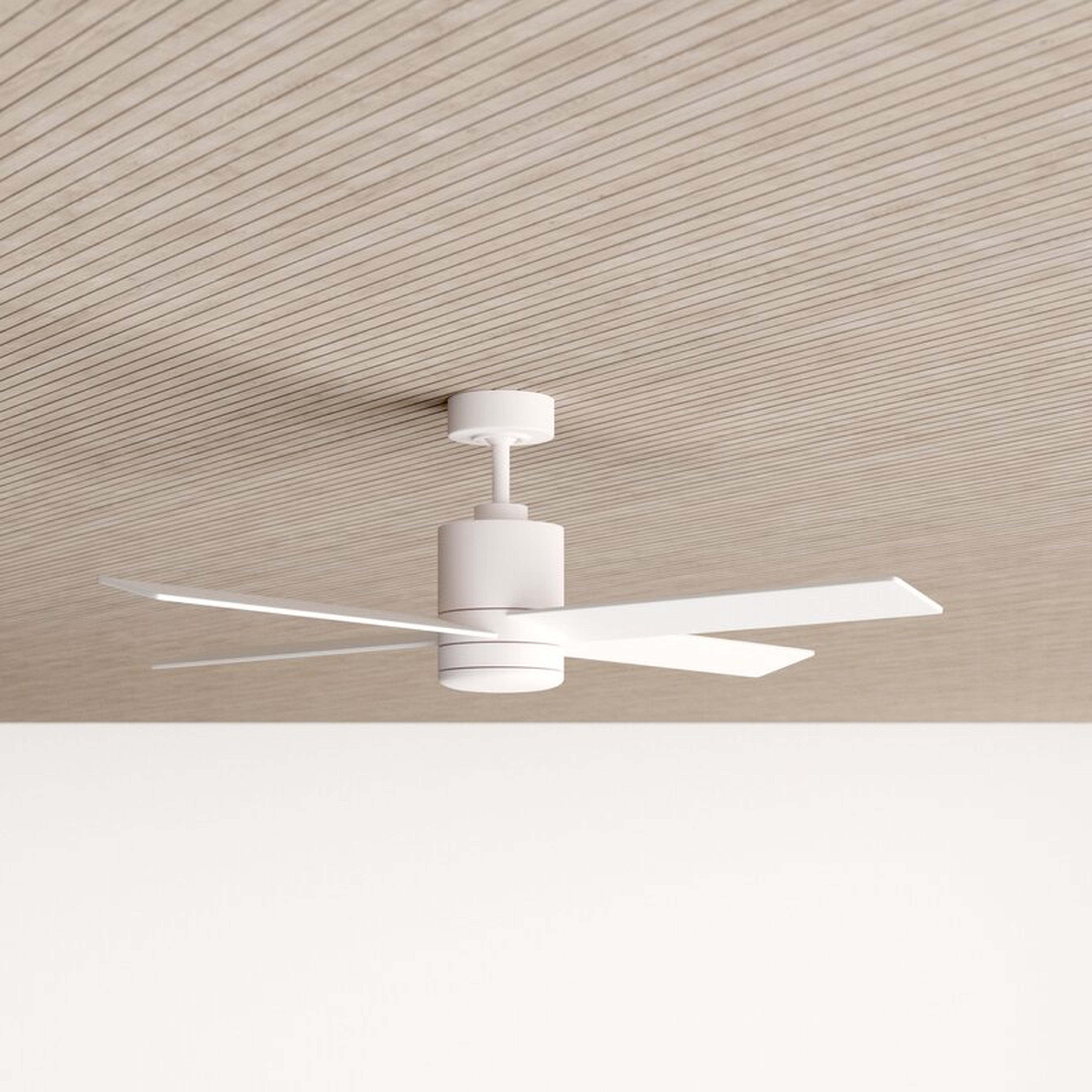 52" Malta 4 Blade Ceiling Fan with Remote, Light Kit Included - AllModern