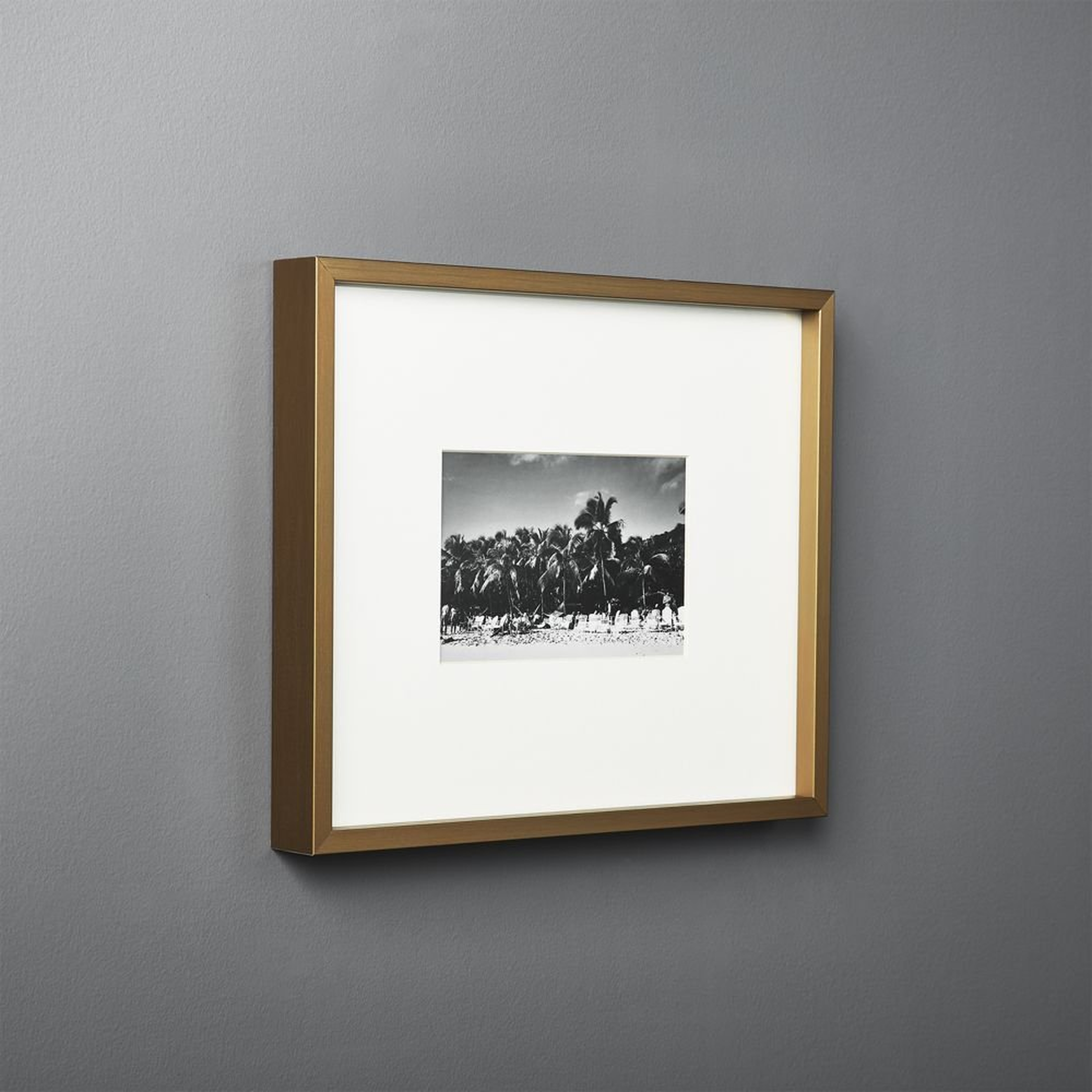 Gallery Brass Frame with White Mat 4x6 - CB2