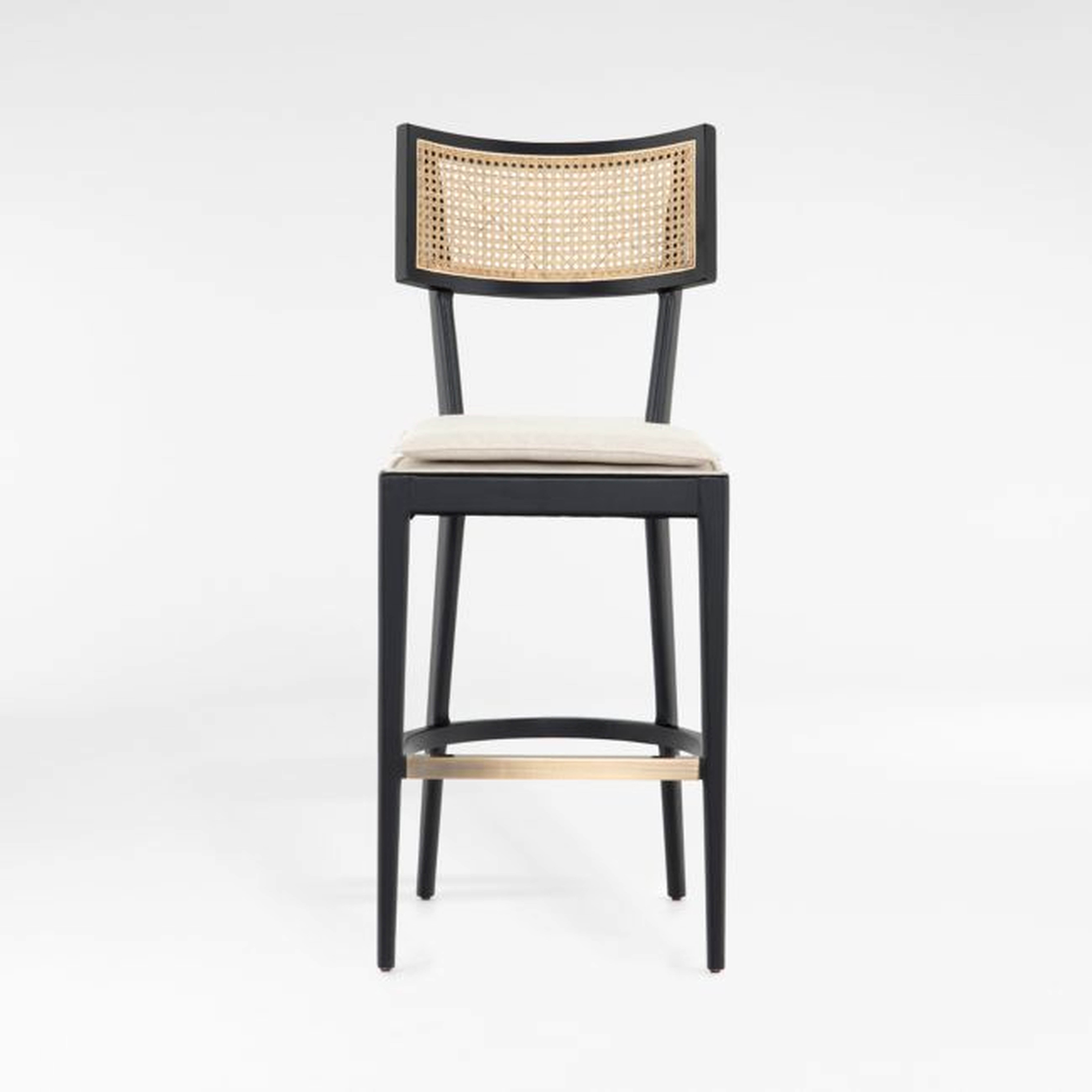 Libby Black Cane Counter Stool - Crate and Barrel