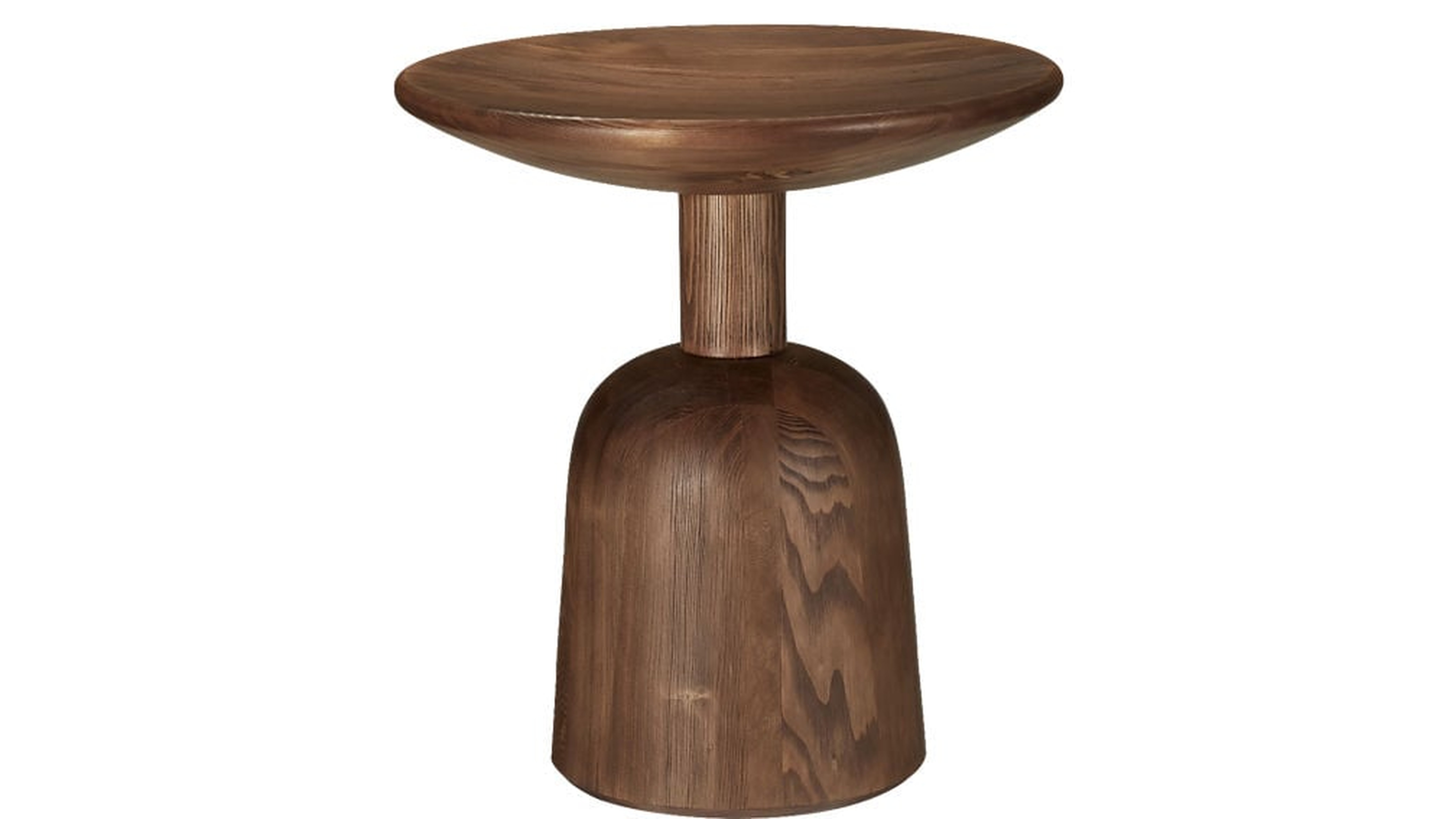 macbeth hemlock natural wood side table - CB2