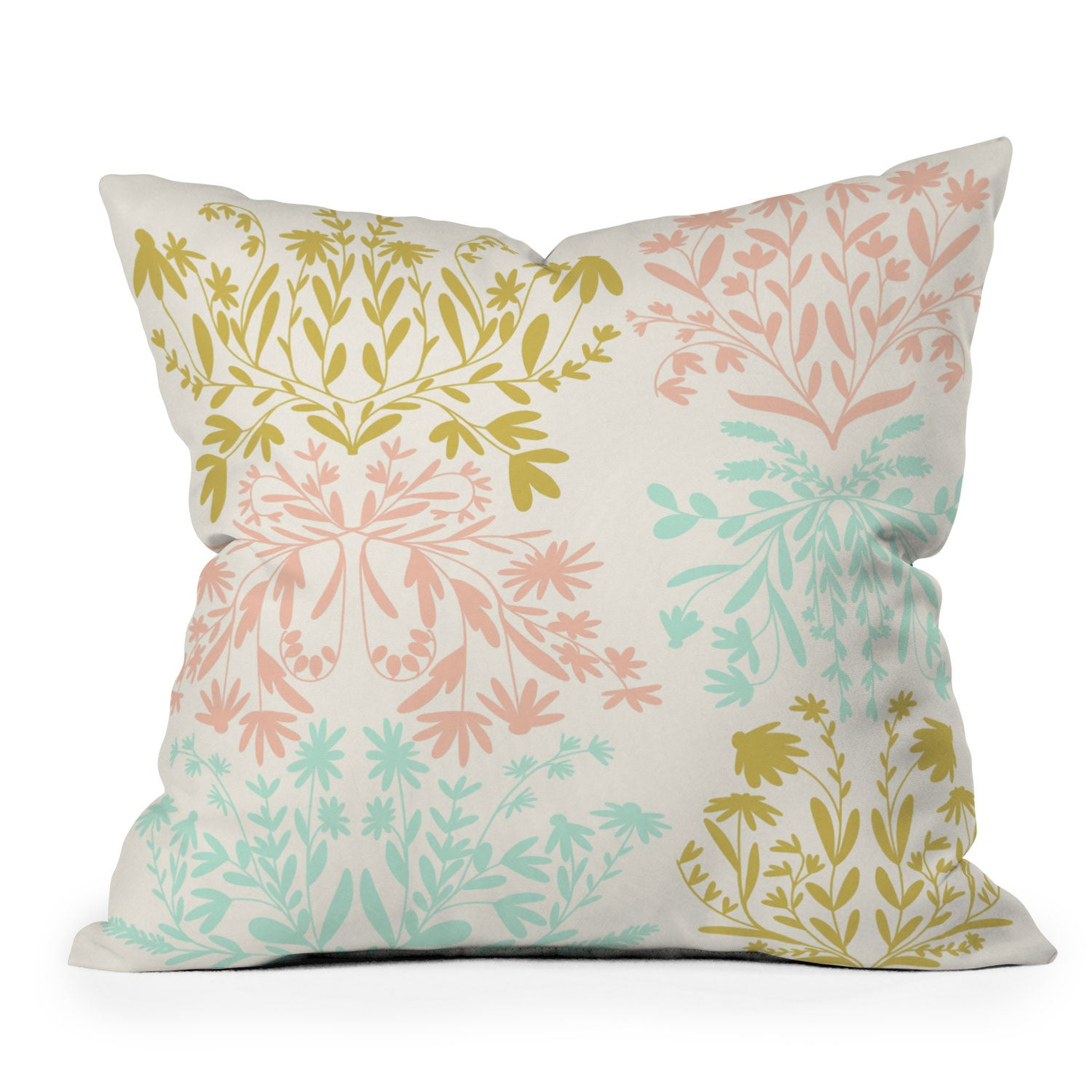 PASTEL WILDFLOWER DAMASK  BY LANE AND LUCIA - Wander Print Co.
