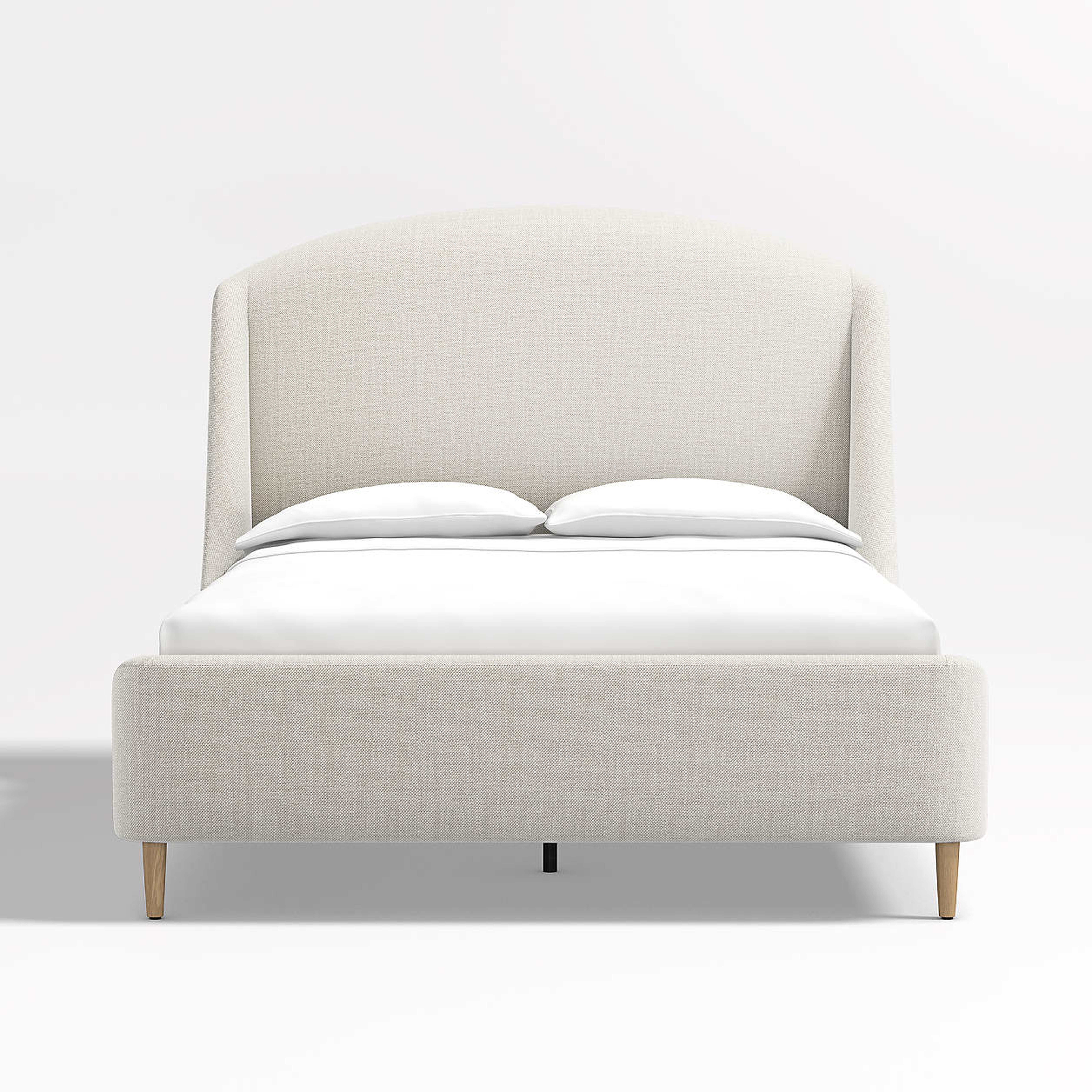 Lafayette Natural Upholstered Tall King Bed _ 56" H - Crate and Barrel