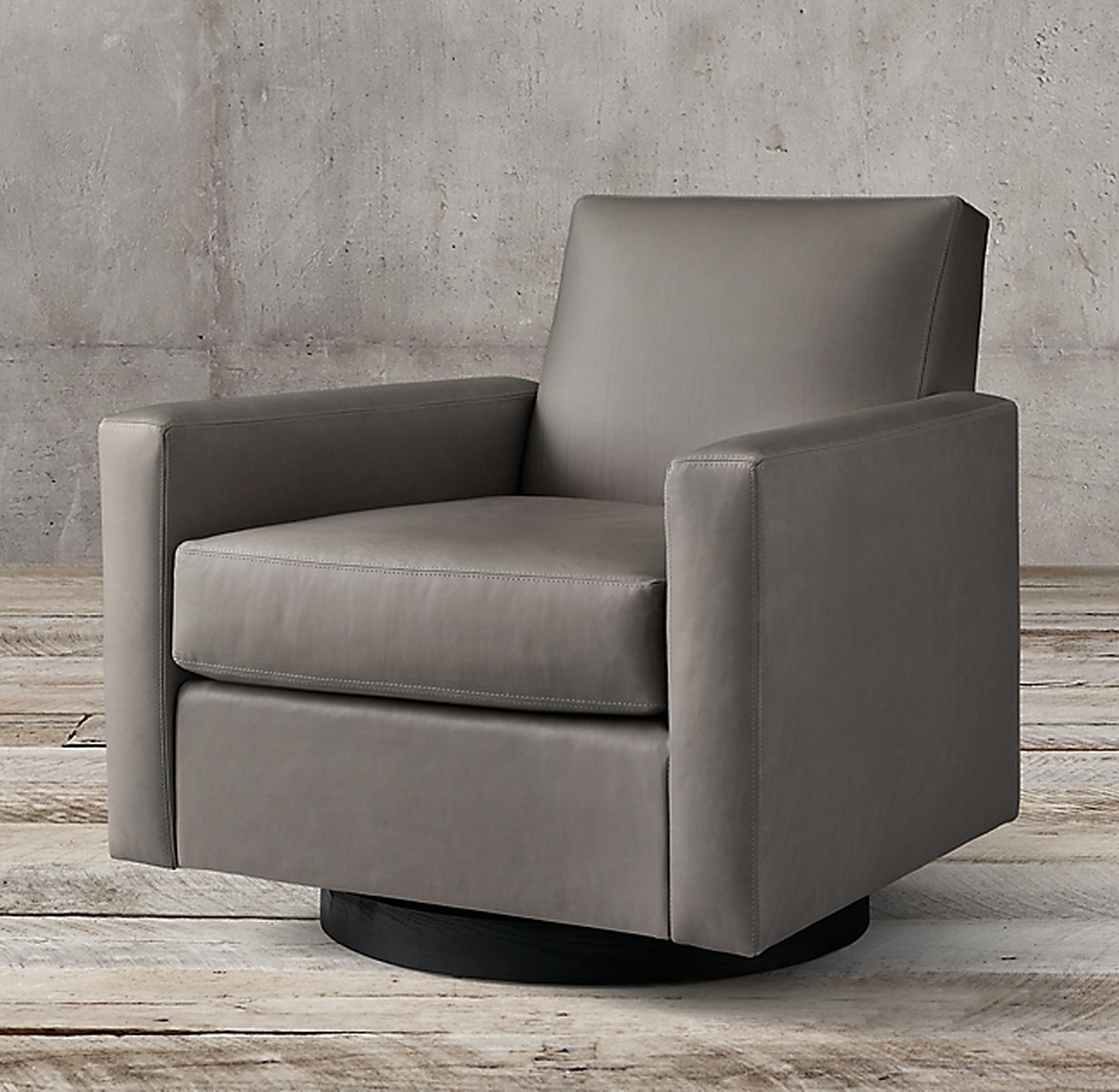 LAIRD LEATHER SWIVEL CHAIR - RH