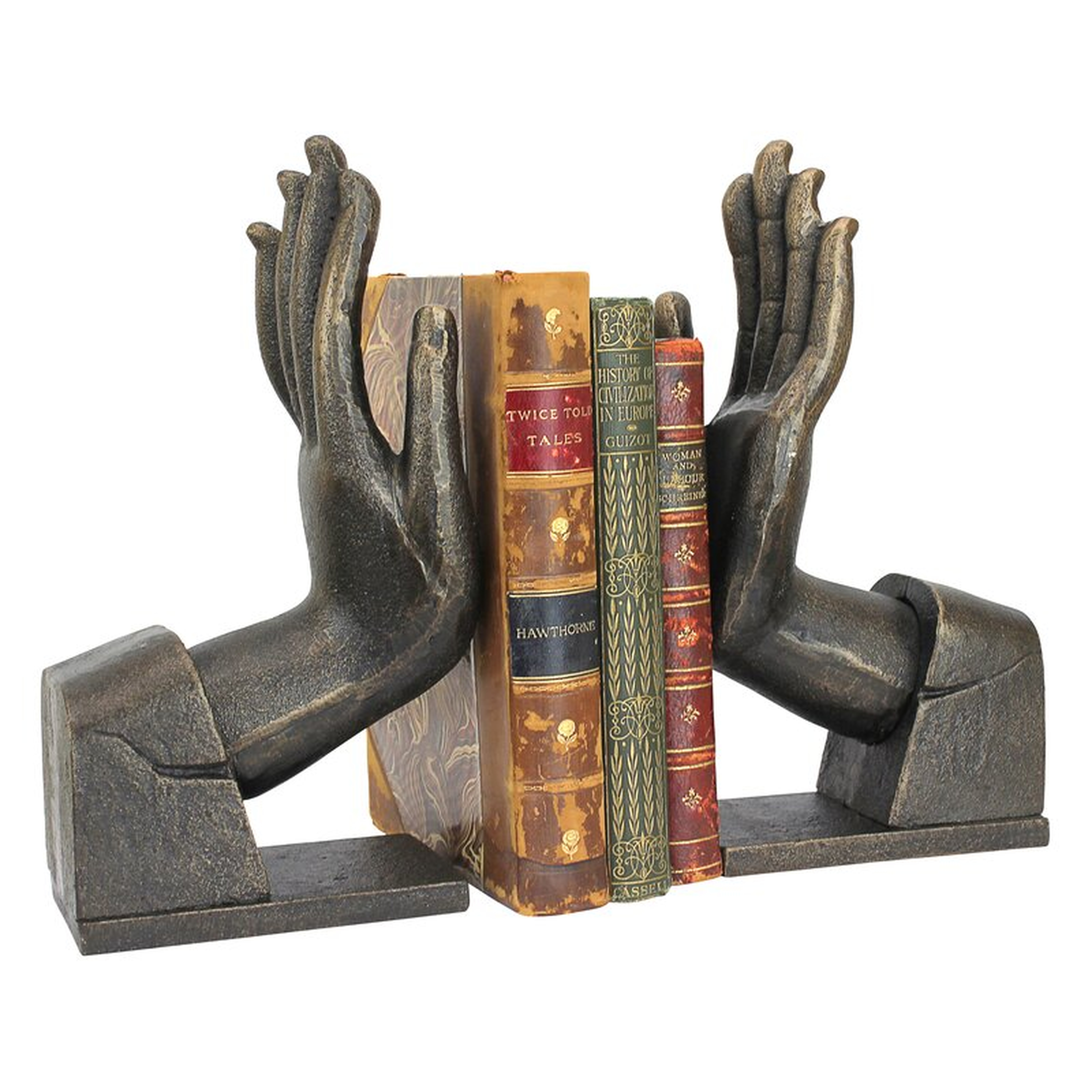 Divine Cast Iron Sculptural Bookends (Set of 2) - Wayfair