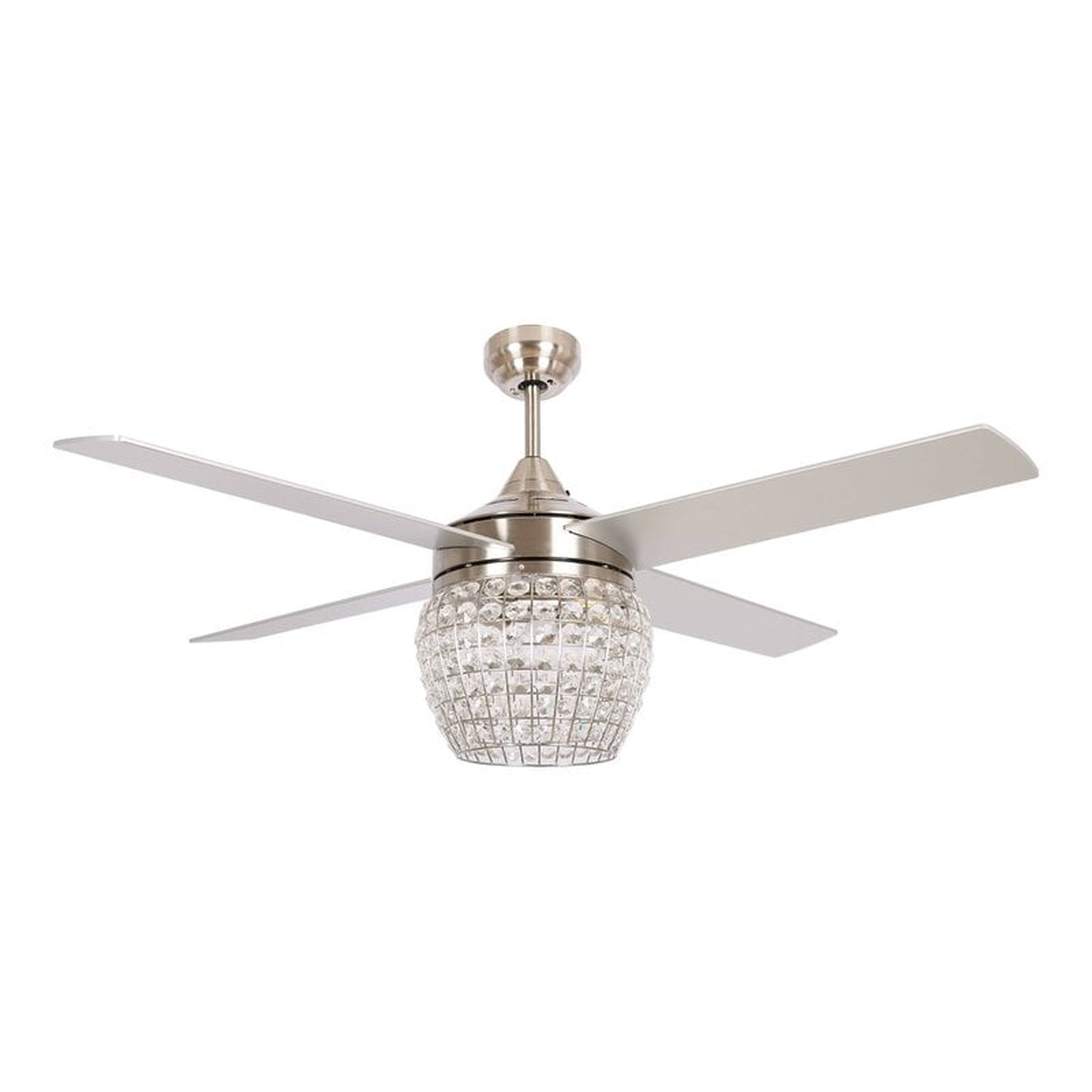 52'' Chris 4 - Blade Chandelier Ceiling Fan with Remote Control and Light Kit Included - Wayfair