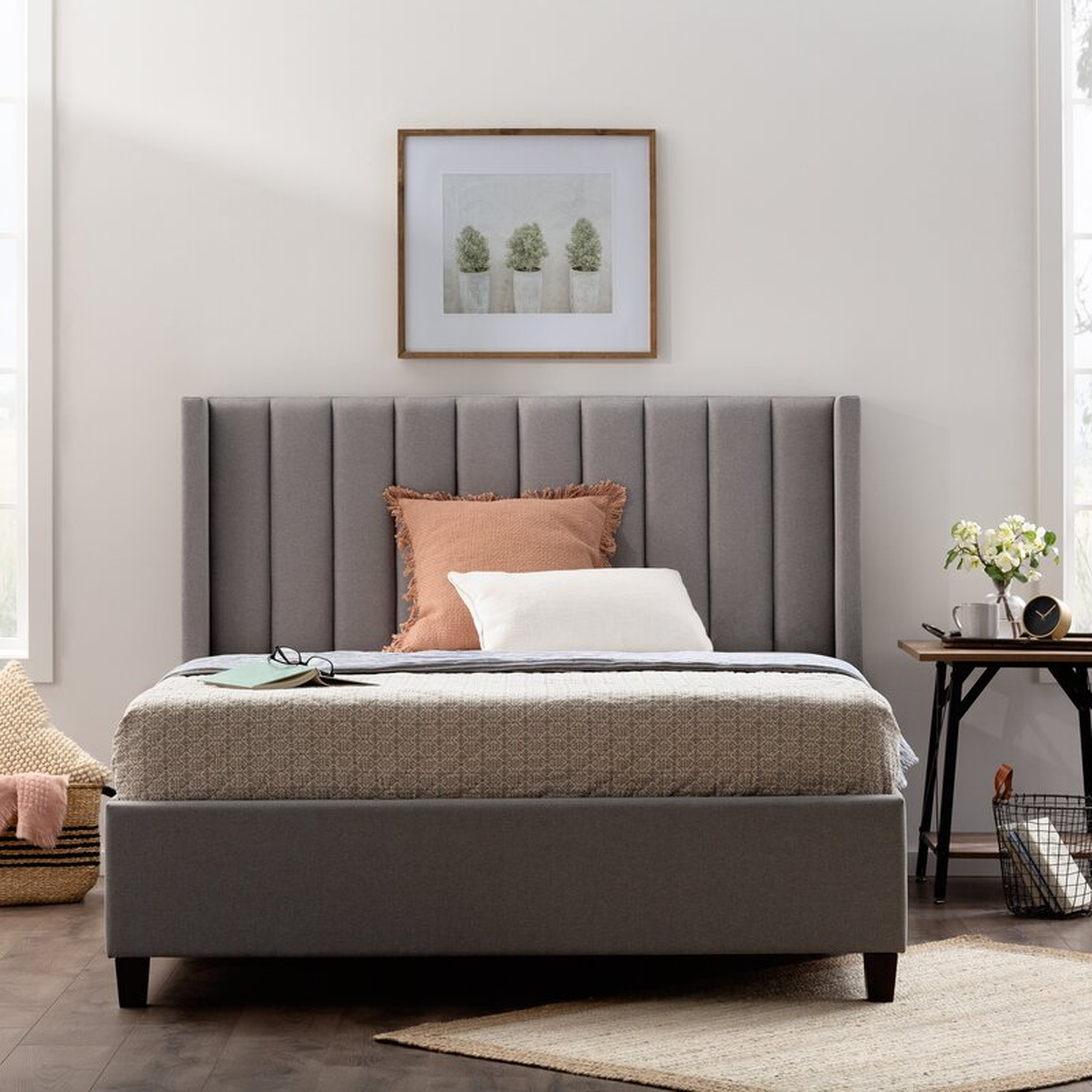 Rotz Upholstered Low Profile Platform Bed- stone, king - Wayfair