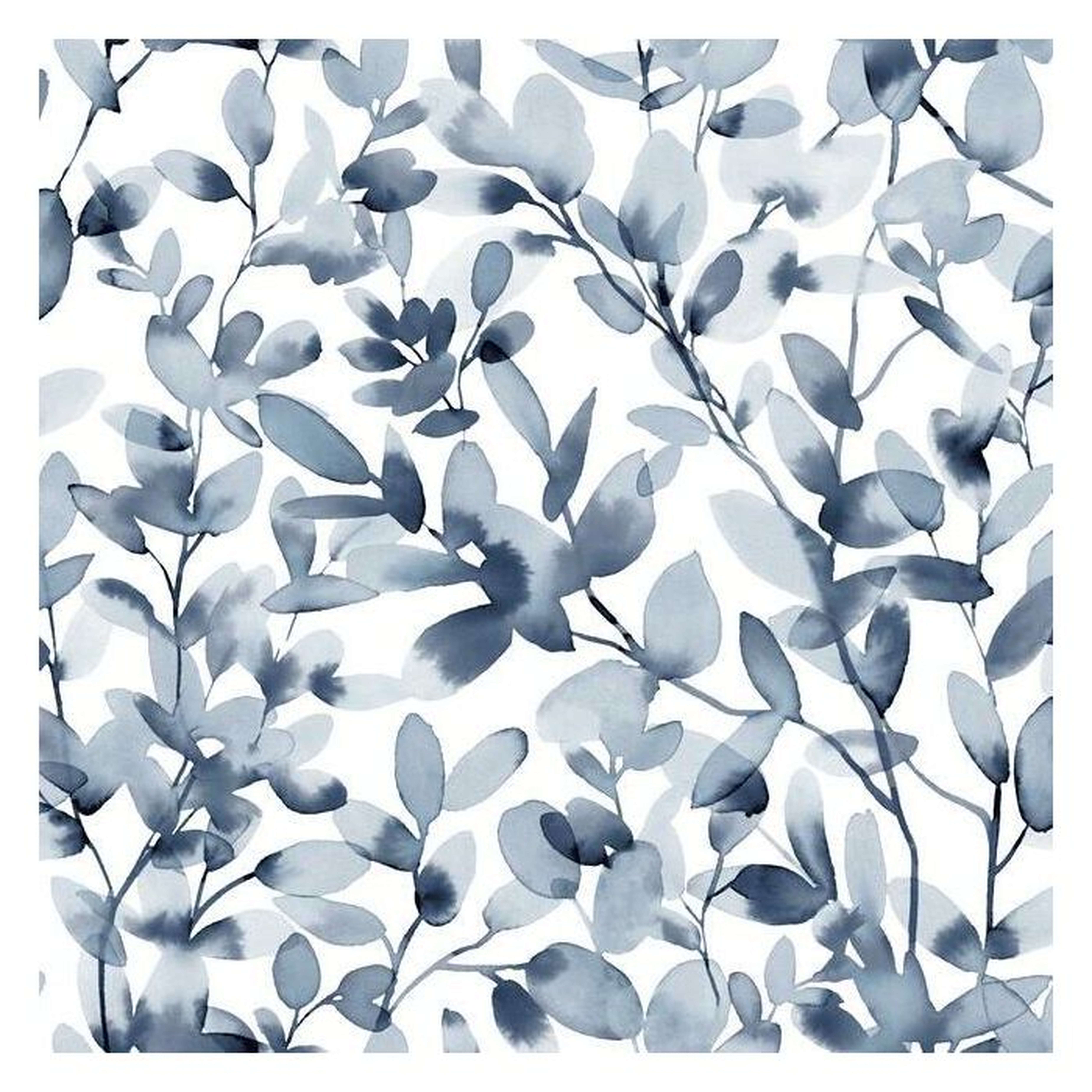 Botany Vines Premium Peel and Stick Wallpaper- blue - York Wallcoverings