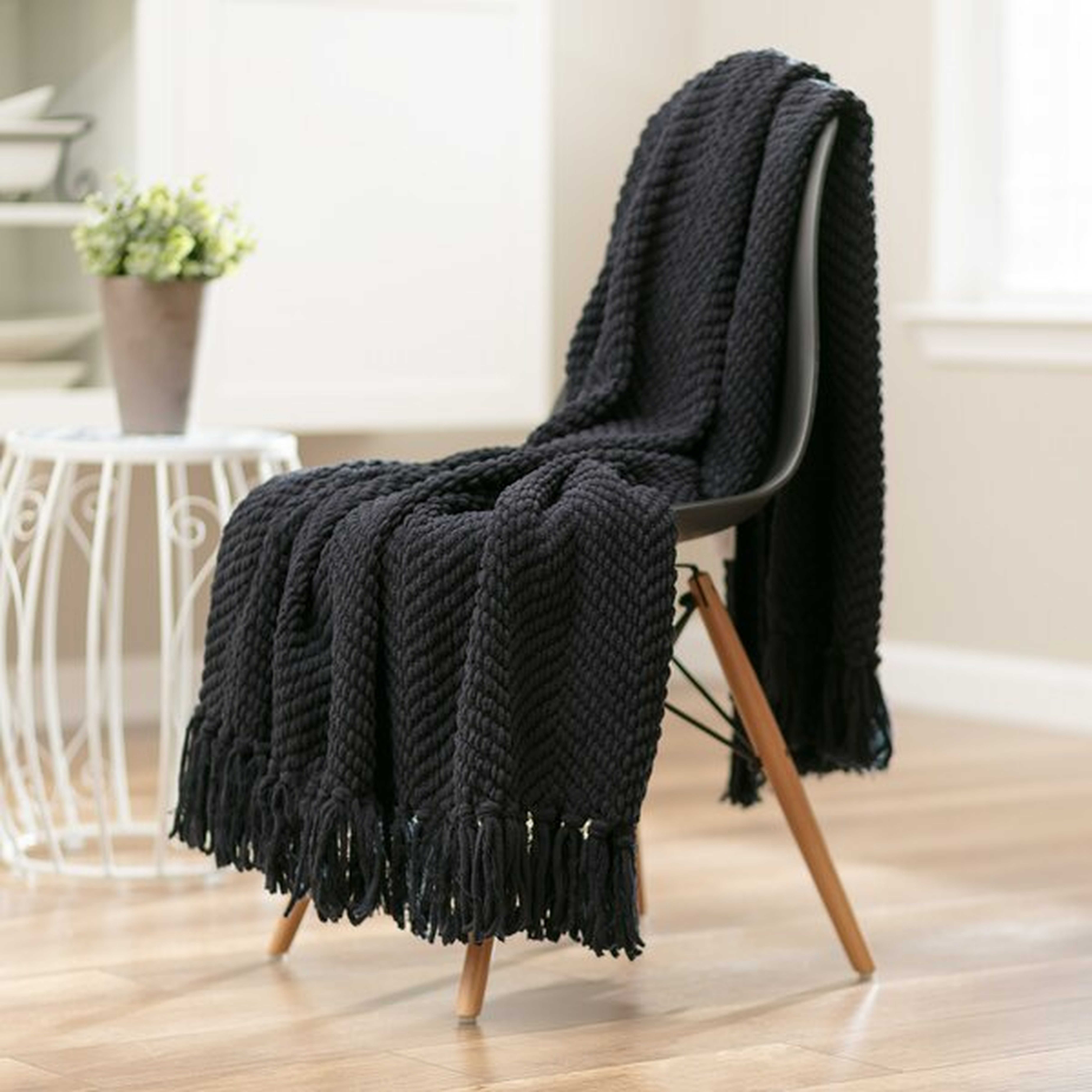 Goufes Textured Knitted Super Soft Blanket - Wayfair