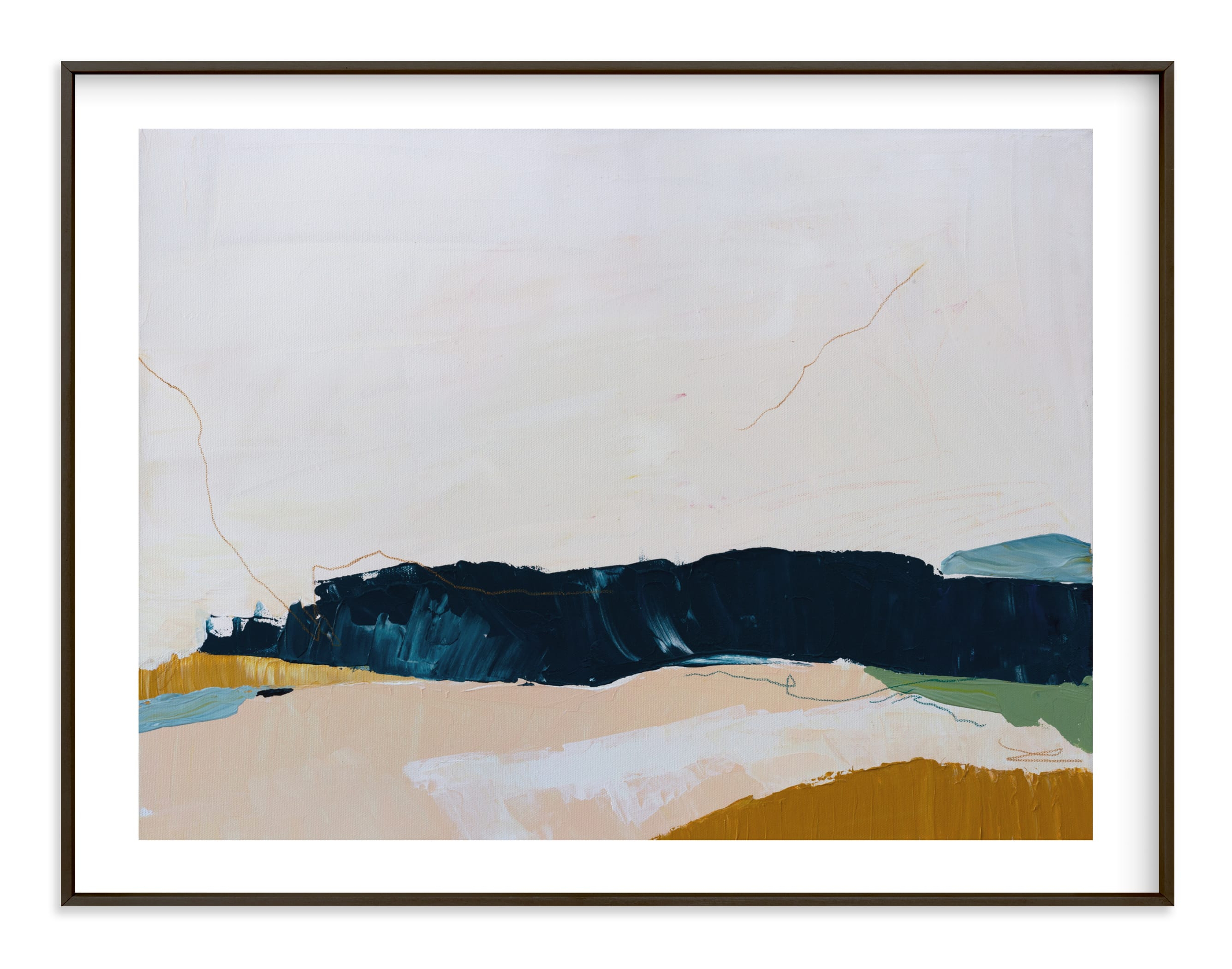 Moving Mountains II / 56" X 42" / Matte Black Frame - Minted