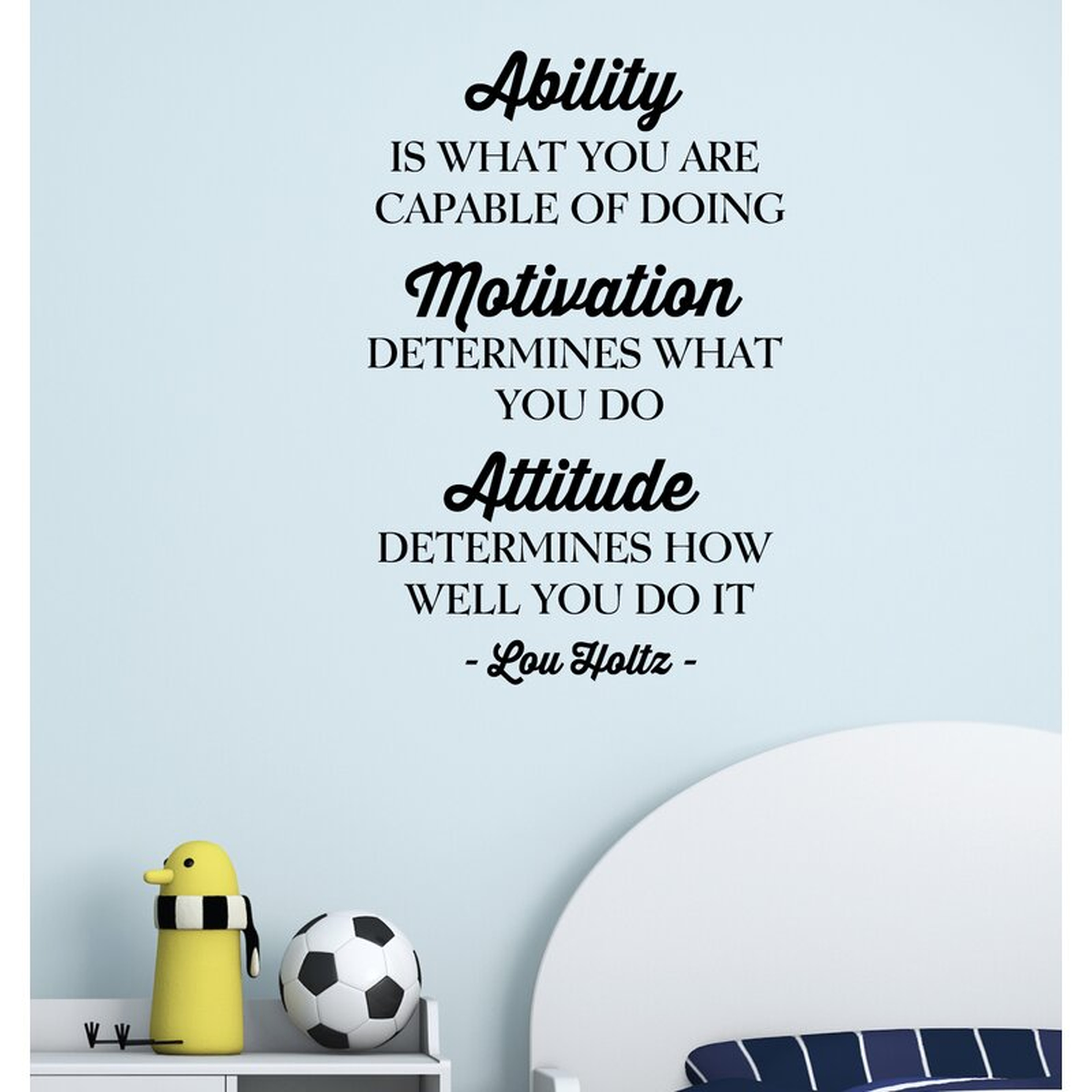 Ability Motivation Attitude Wall Decal - Wayfair