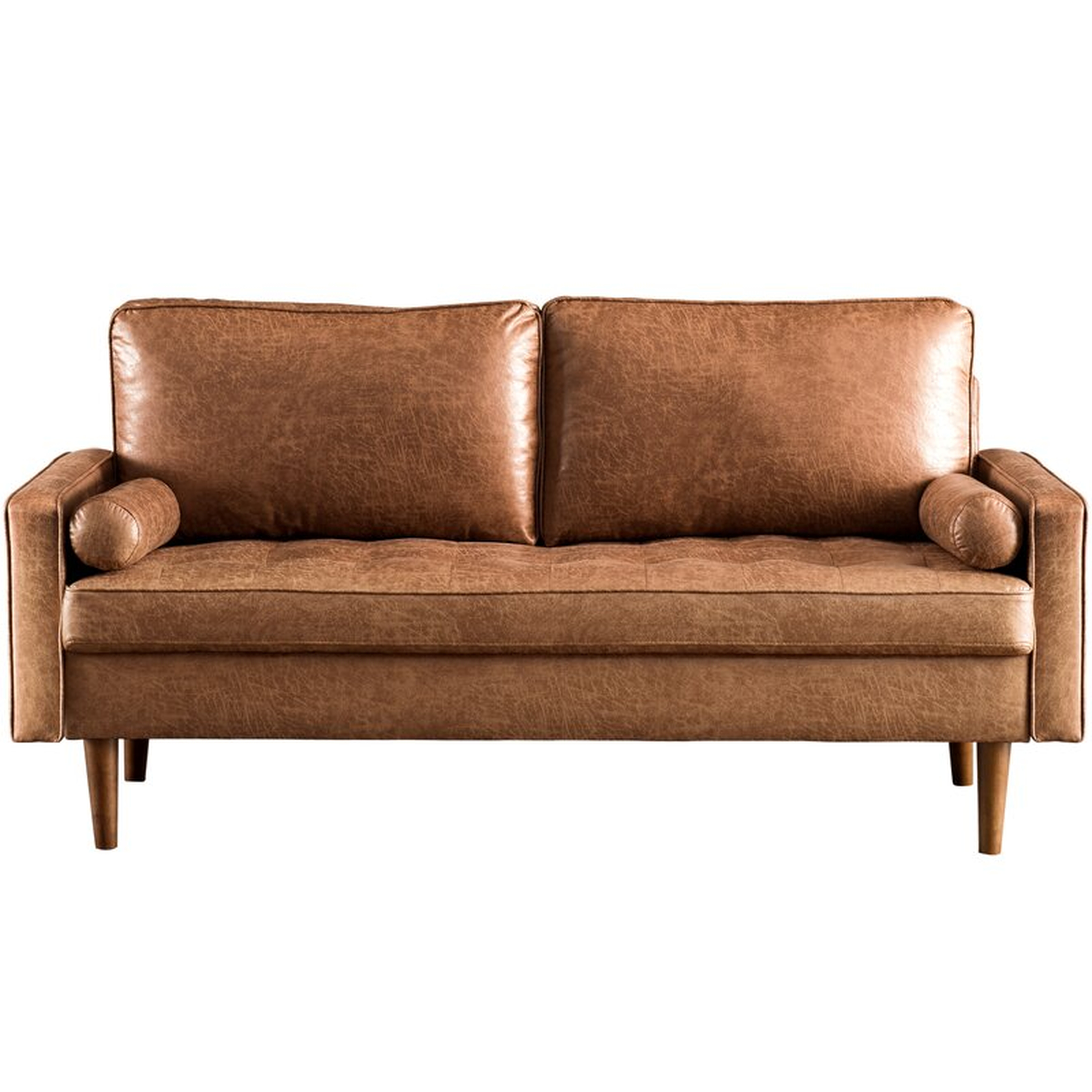 Garzon 69.68" Faux Leather Square Arm Sofa - Wayfair