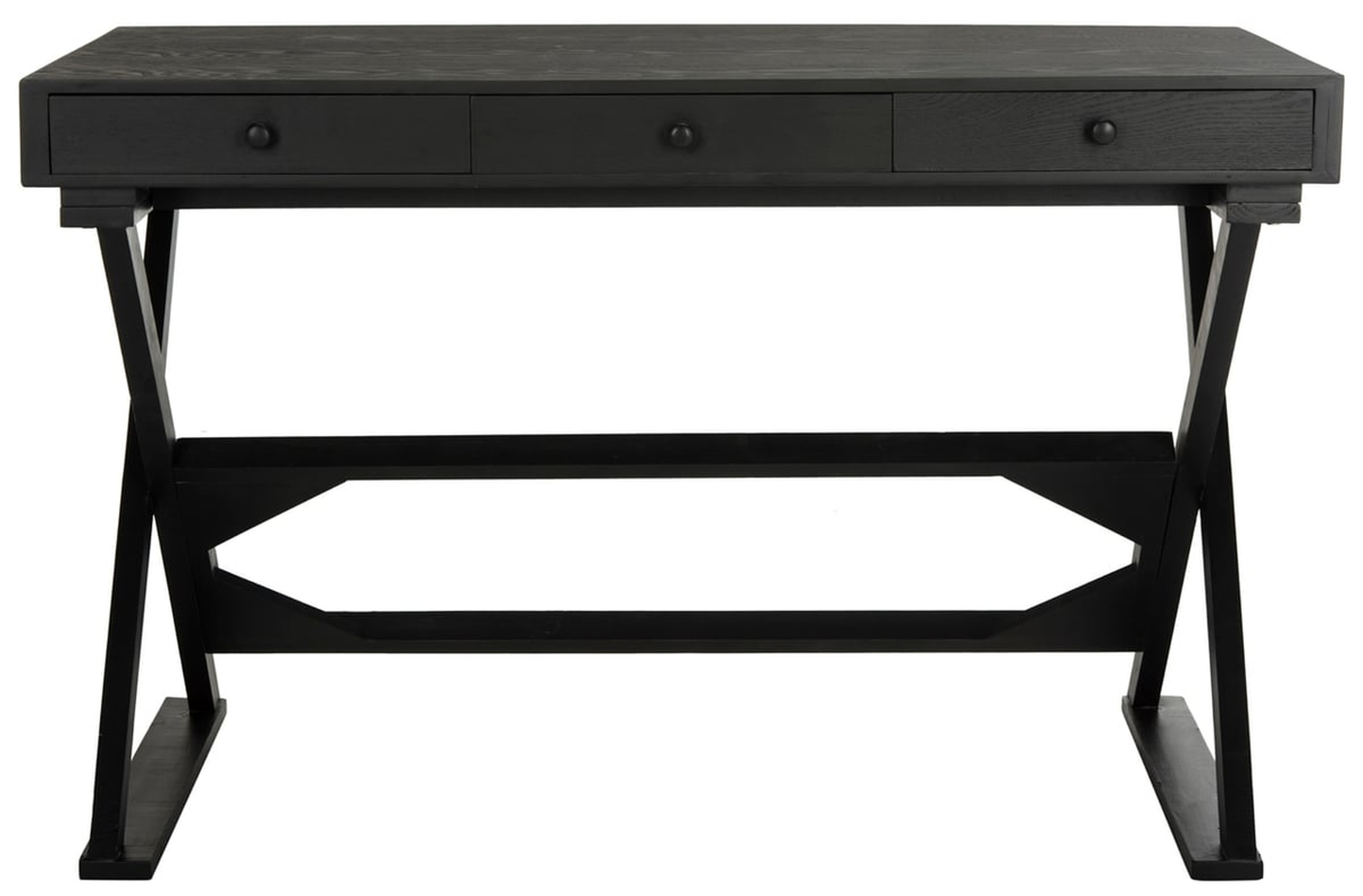 Gilbert Desk - Weathered Black - Safavieh - Safavieh