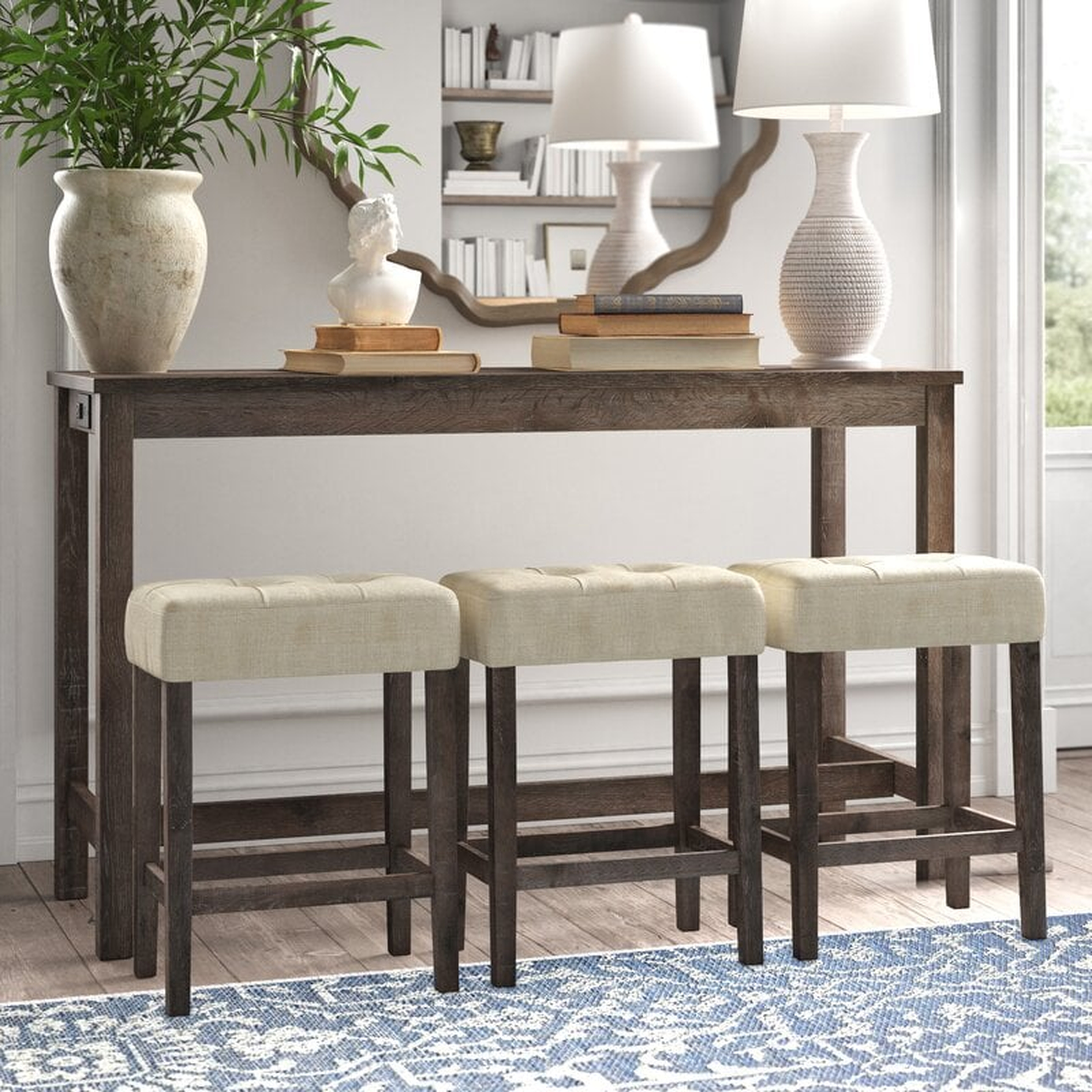 Connor 60'' Console Table and Stool Set - Wayfair
