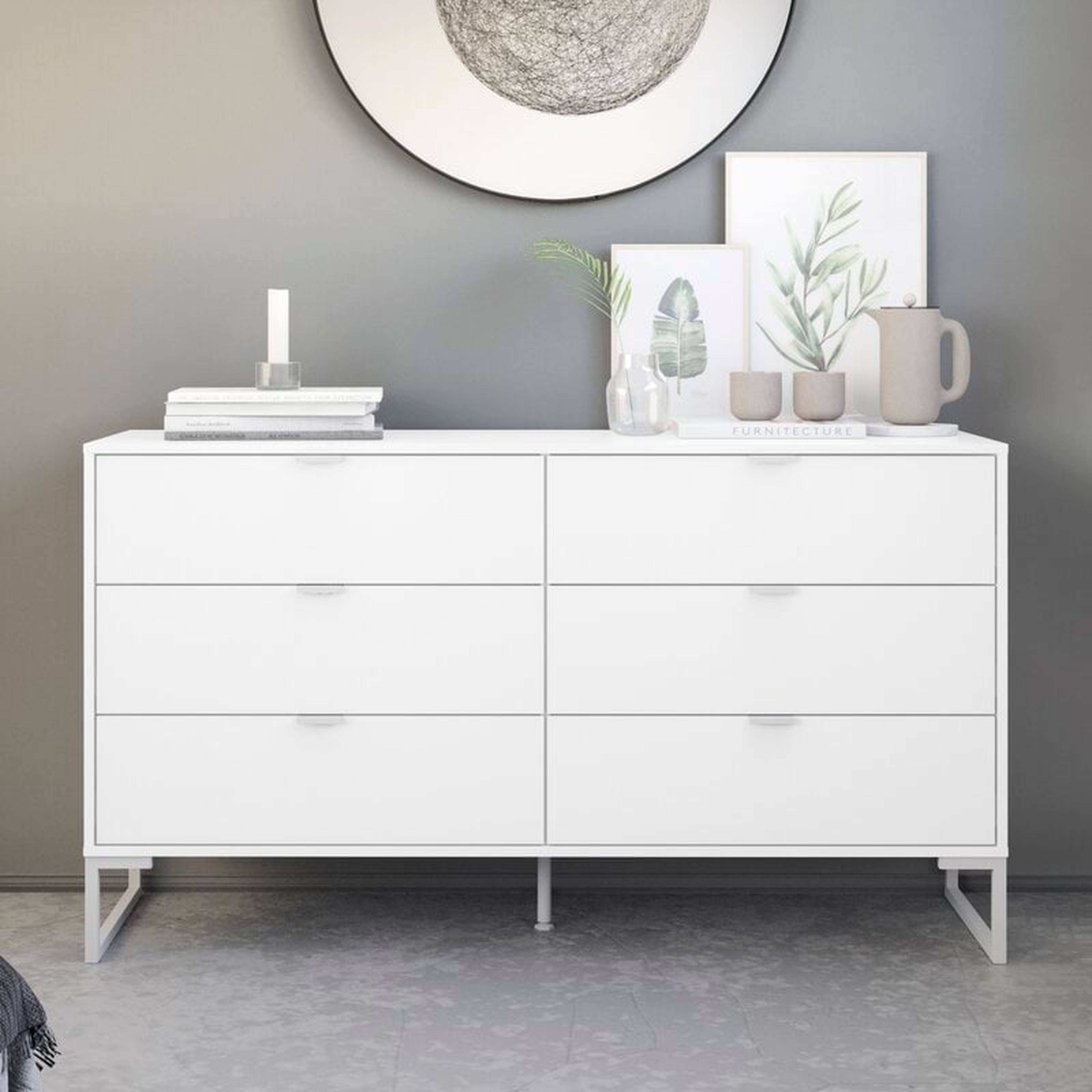 6 Drawer 57.1'' W Double Dresser - Wayfair