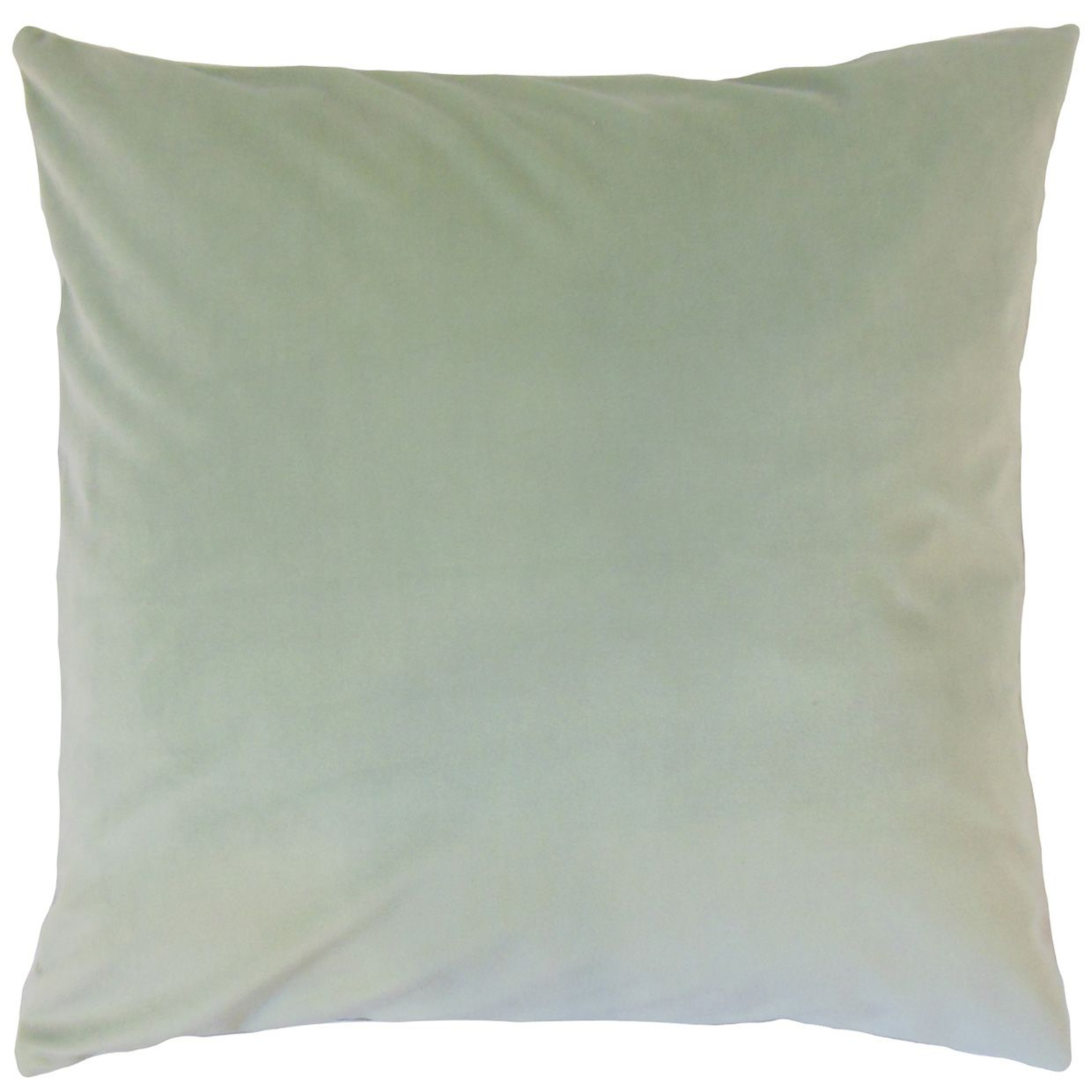 Classic Velvet Pillow, Spa, 20" x 20" - Havenly Essentials