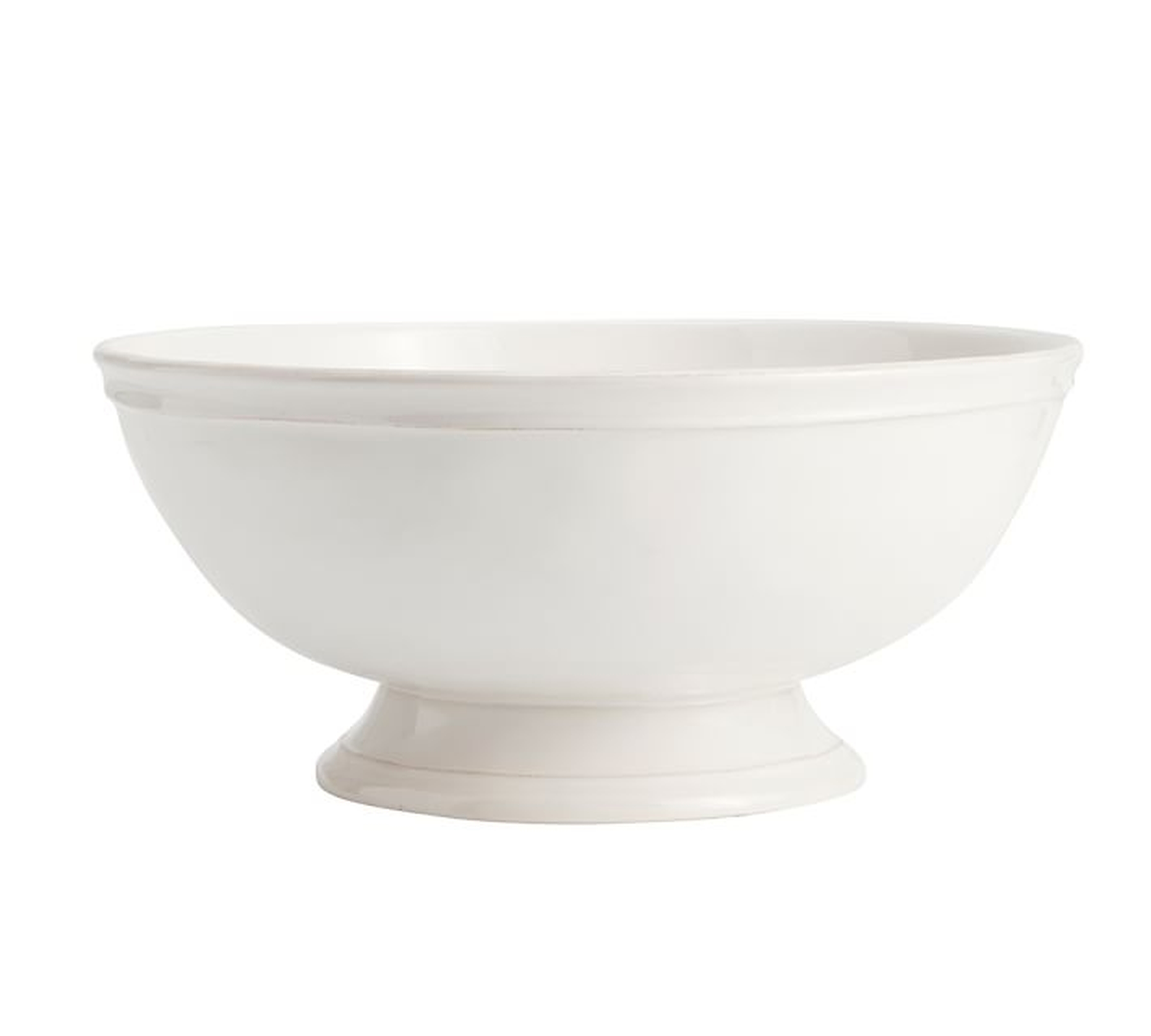 Cambria Footed Serve Bowl, Stone, 12.5" - Pottery Barn