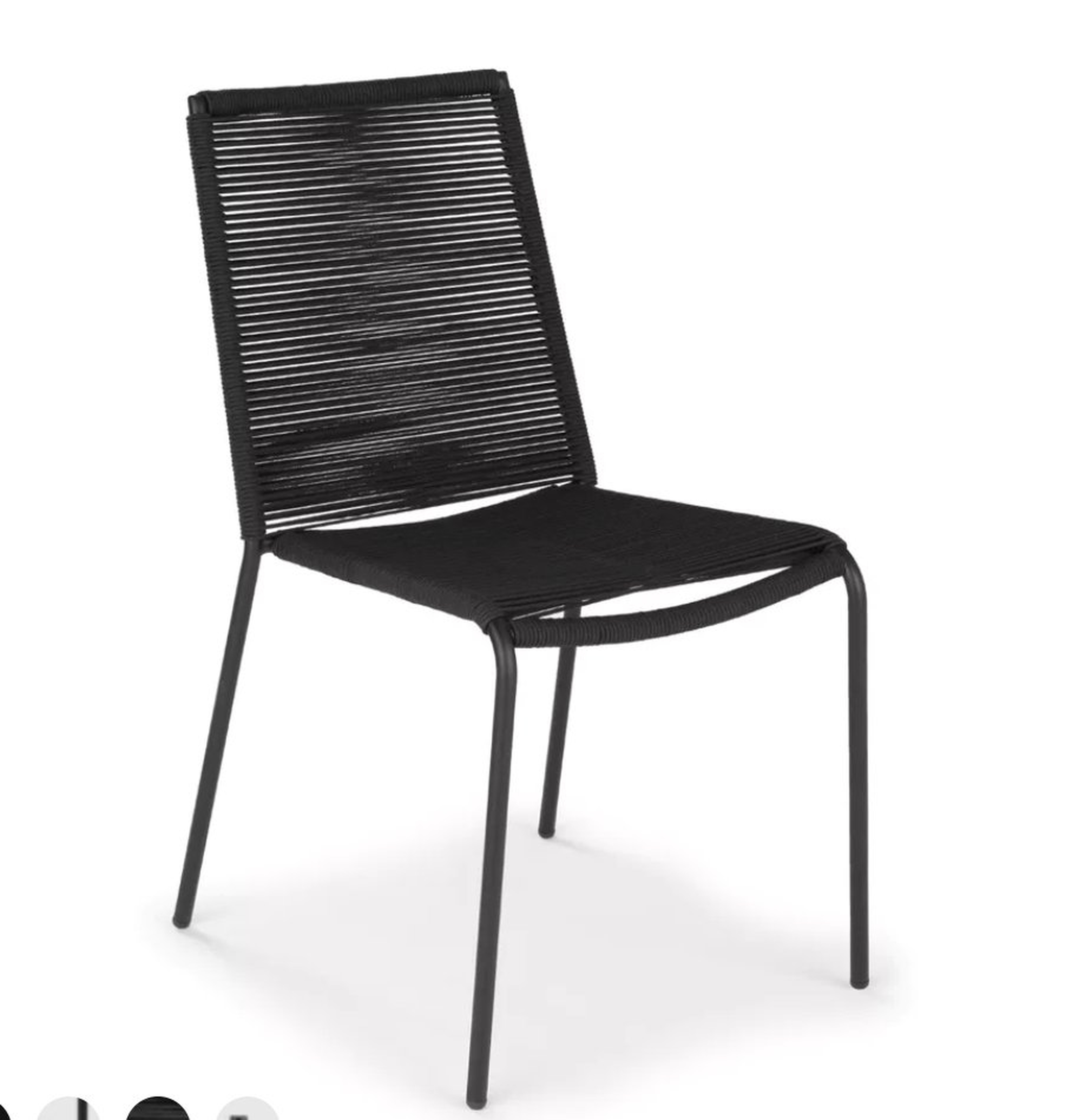 Zina Dining chair Black, Set of 2 - Article