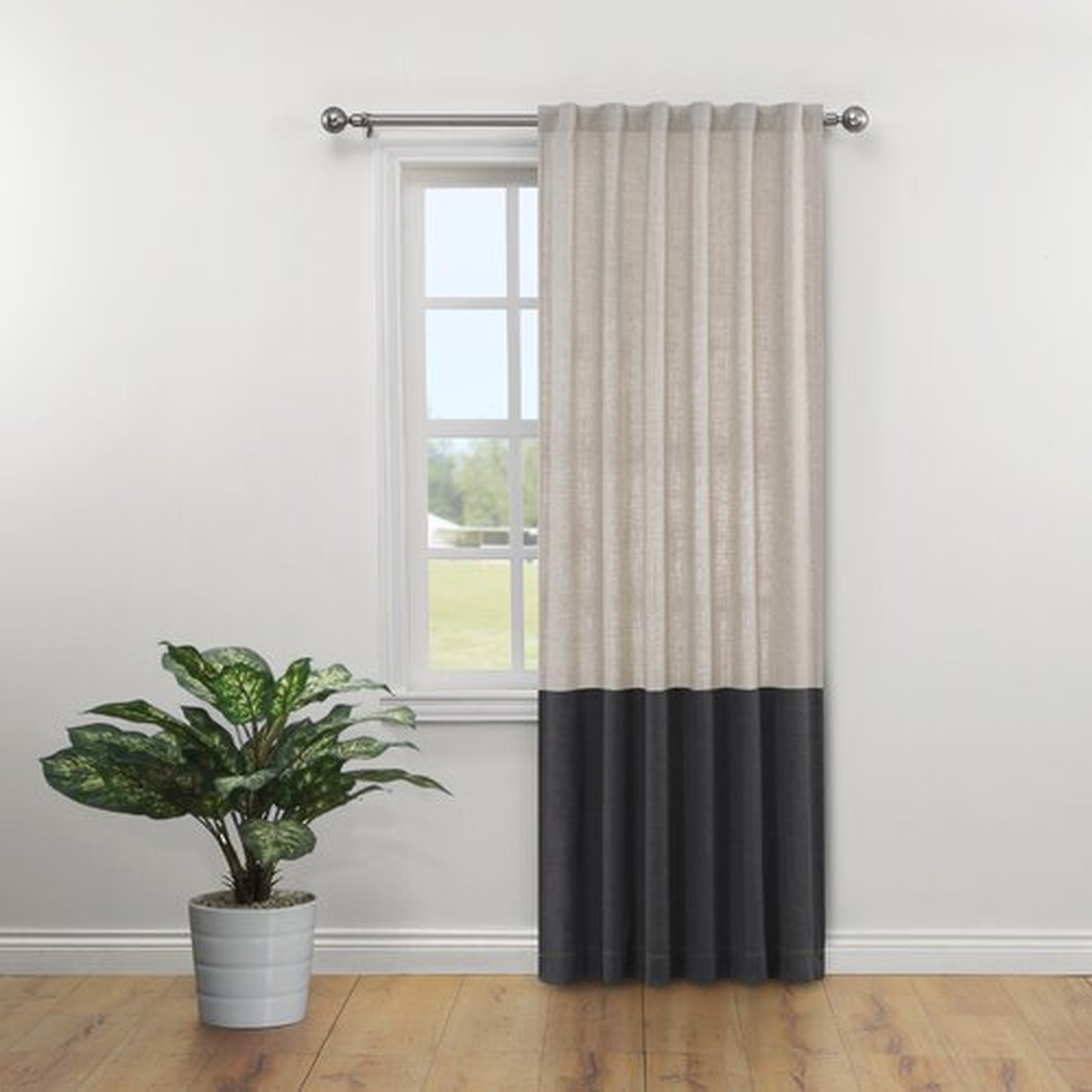 Feld Semi-Sheer Rod Pocket Single Curtain Panel - Wayfair