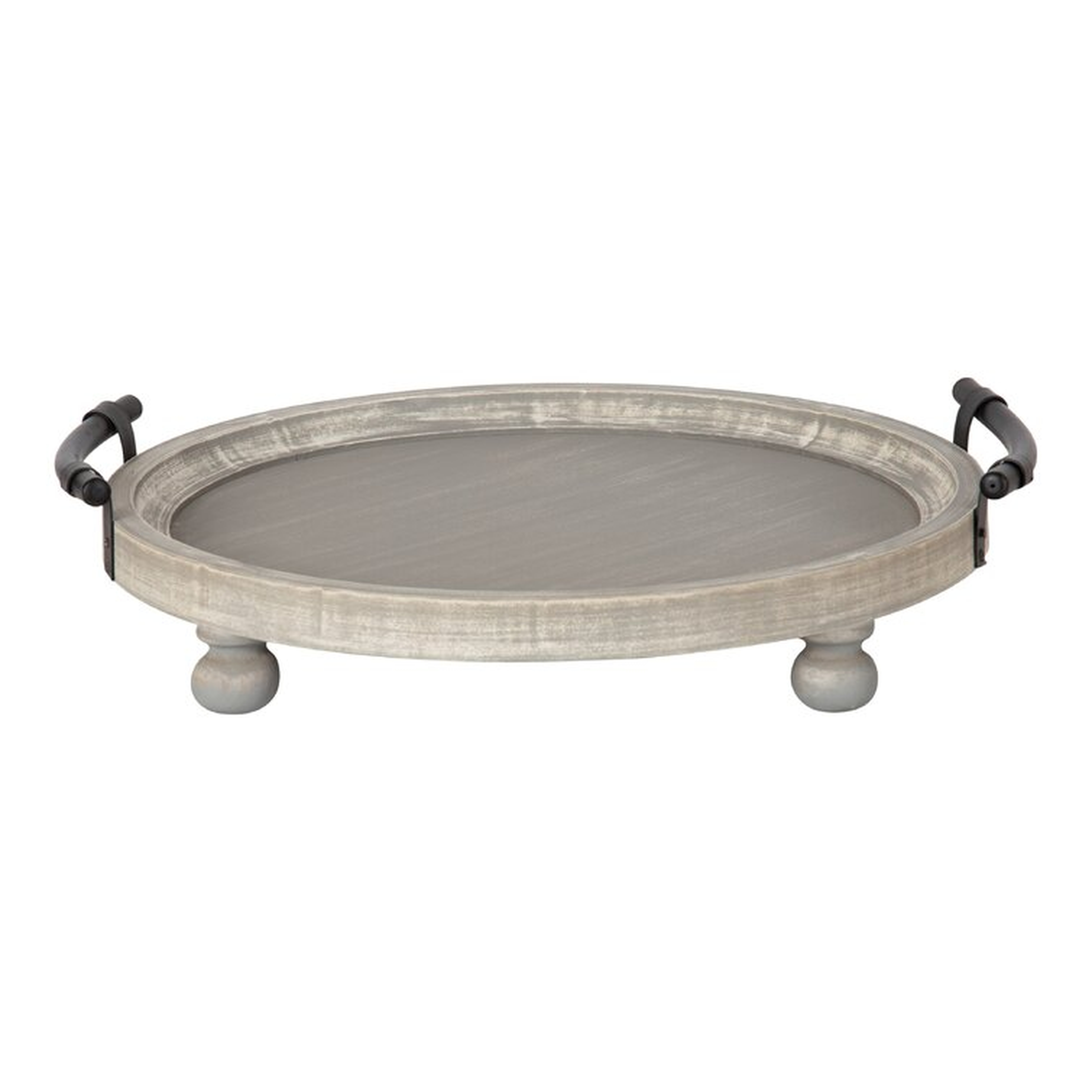 Lucia Round Wooden Footed Coffee Table Tray - Wayfair