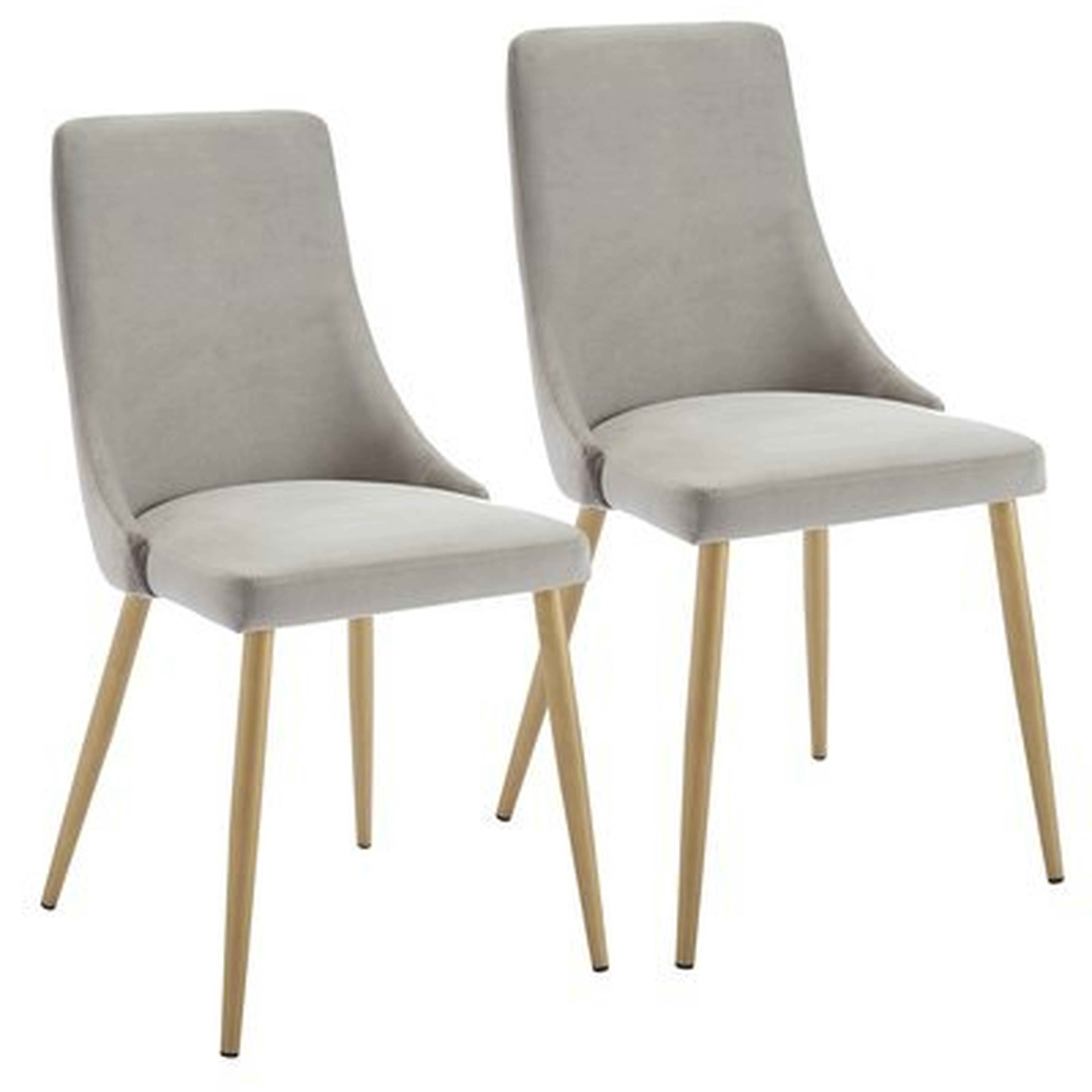 Heffernan Upholstered Dining Chair - Gray (Set of 2) - Wayfair